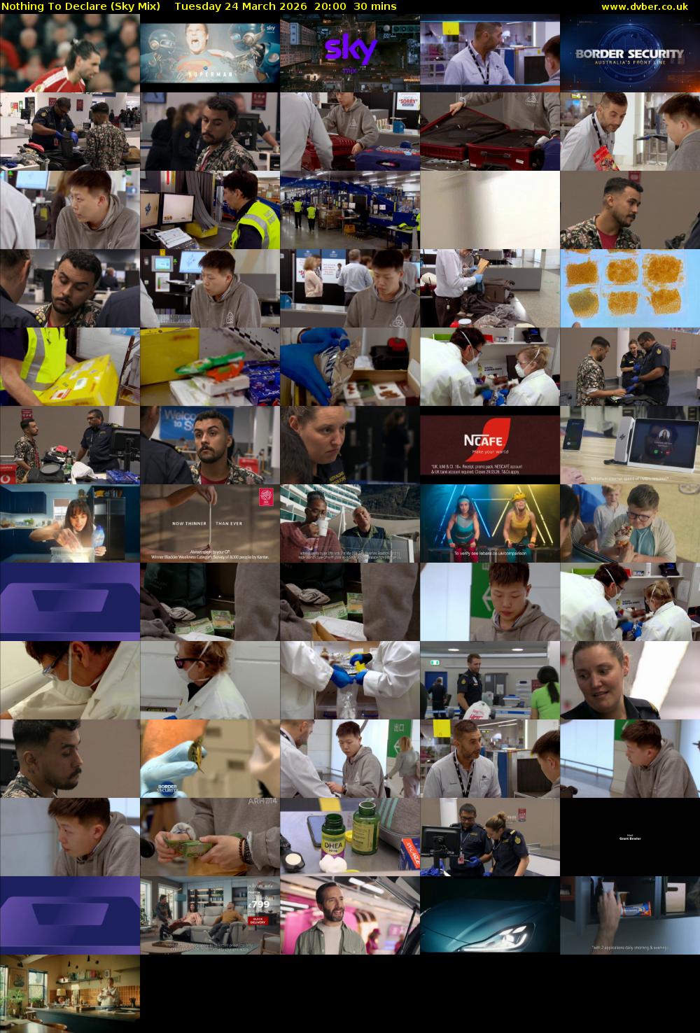 Nothing To Declare (Sky Mix) Tuesday 24 March 2026 20:00 - 20:30