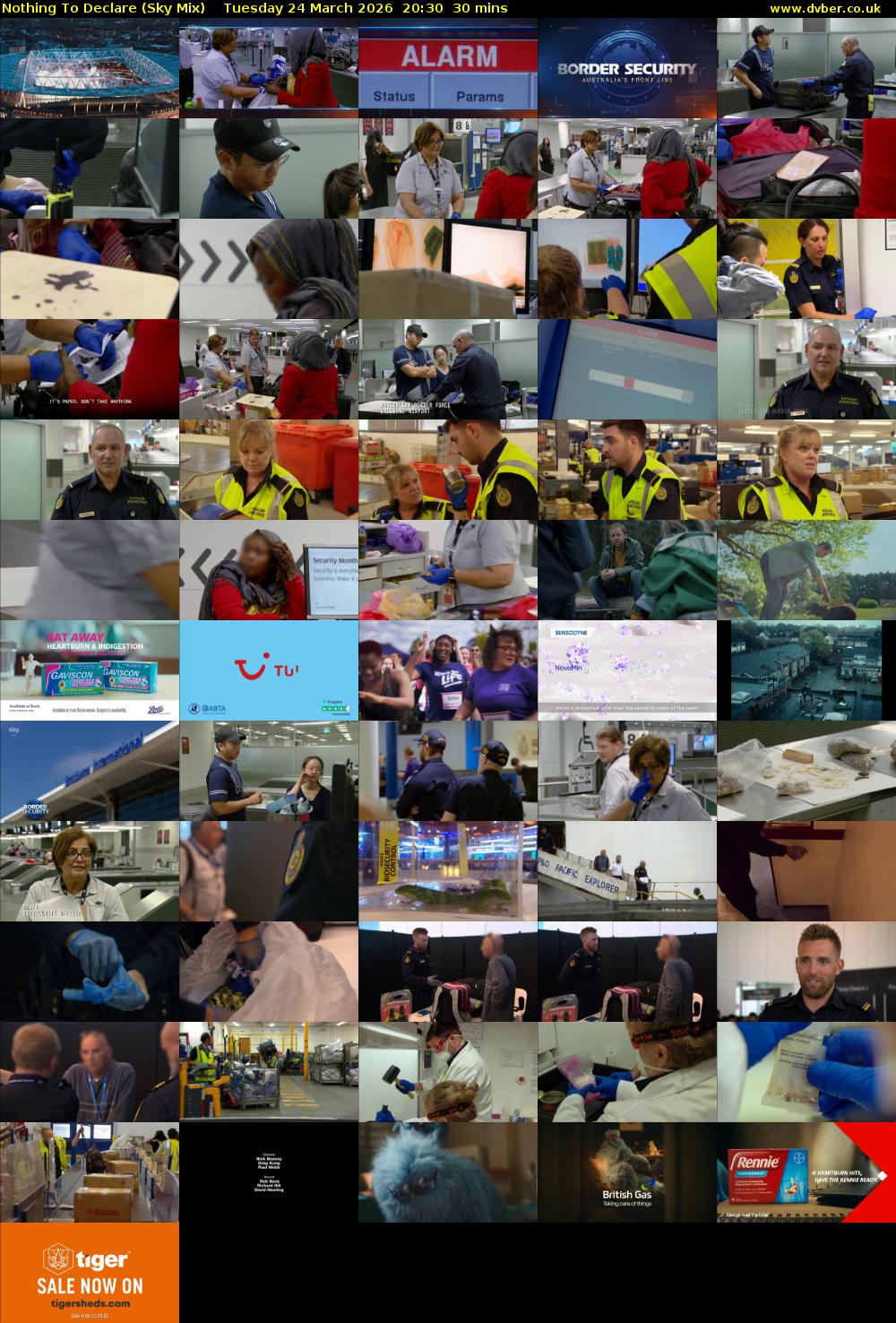 Nothing To Declare (Sky Mix) Tuesday 24 March 2026 20:30 - 21:00