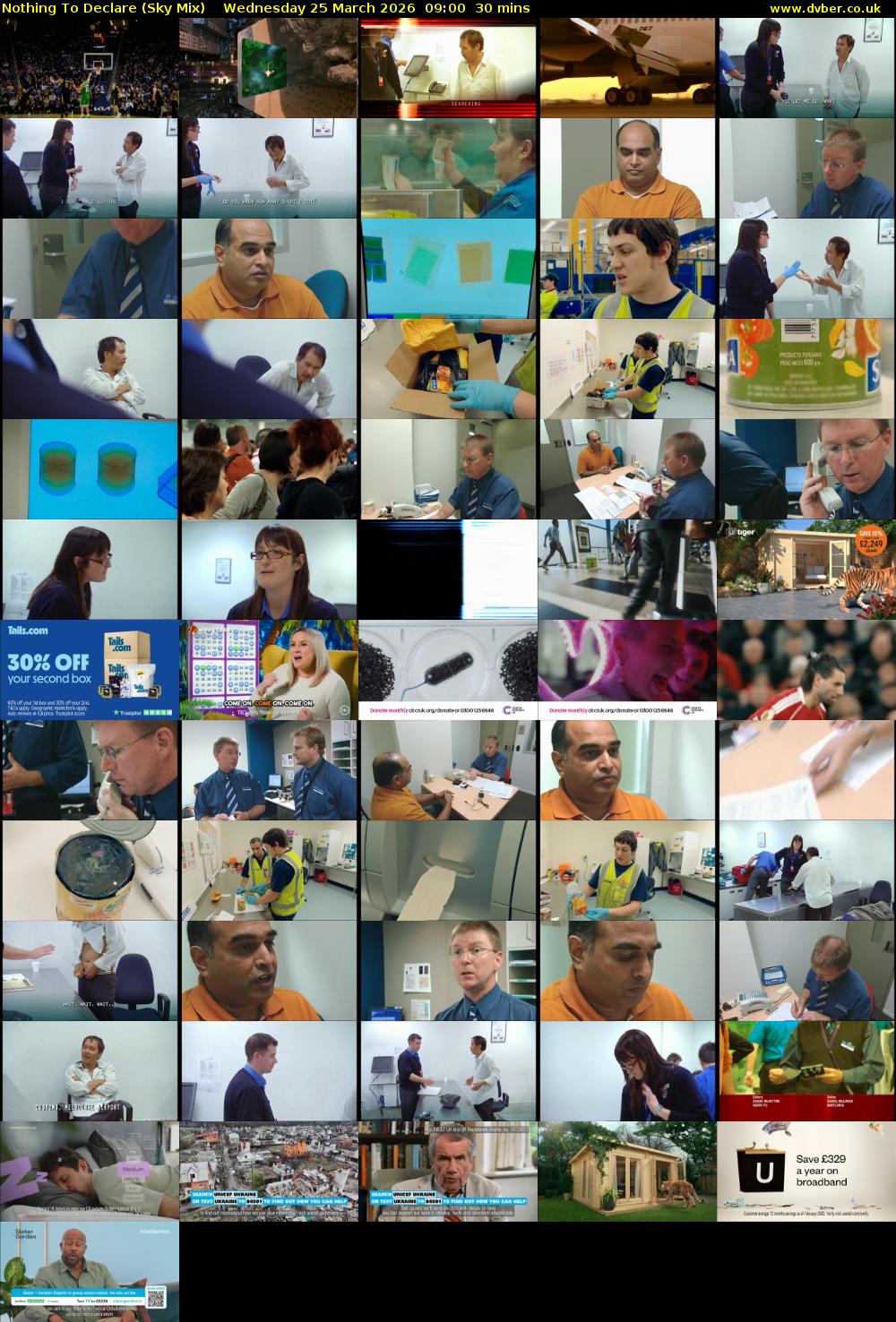 Nothing To Declare (Sky Mix) Wednesday 25 March 2026 09:00 - 09:30