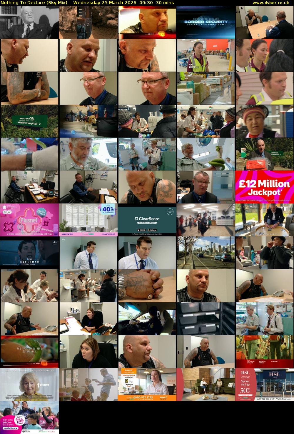 Nothing To Declare (Sky Mix) Wednesday 25 March 2026 09:30 - 10:00