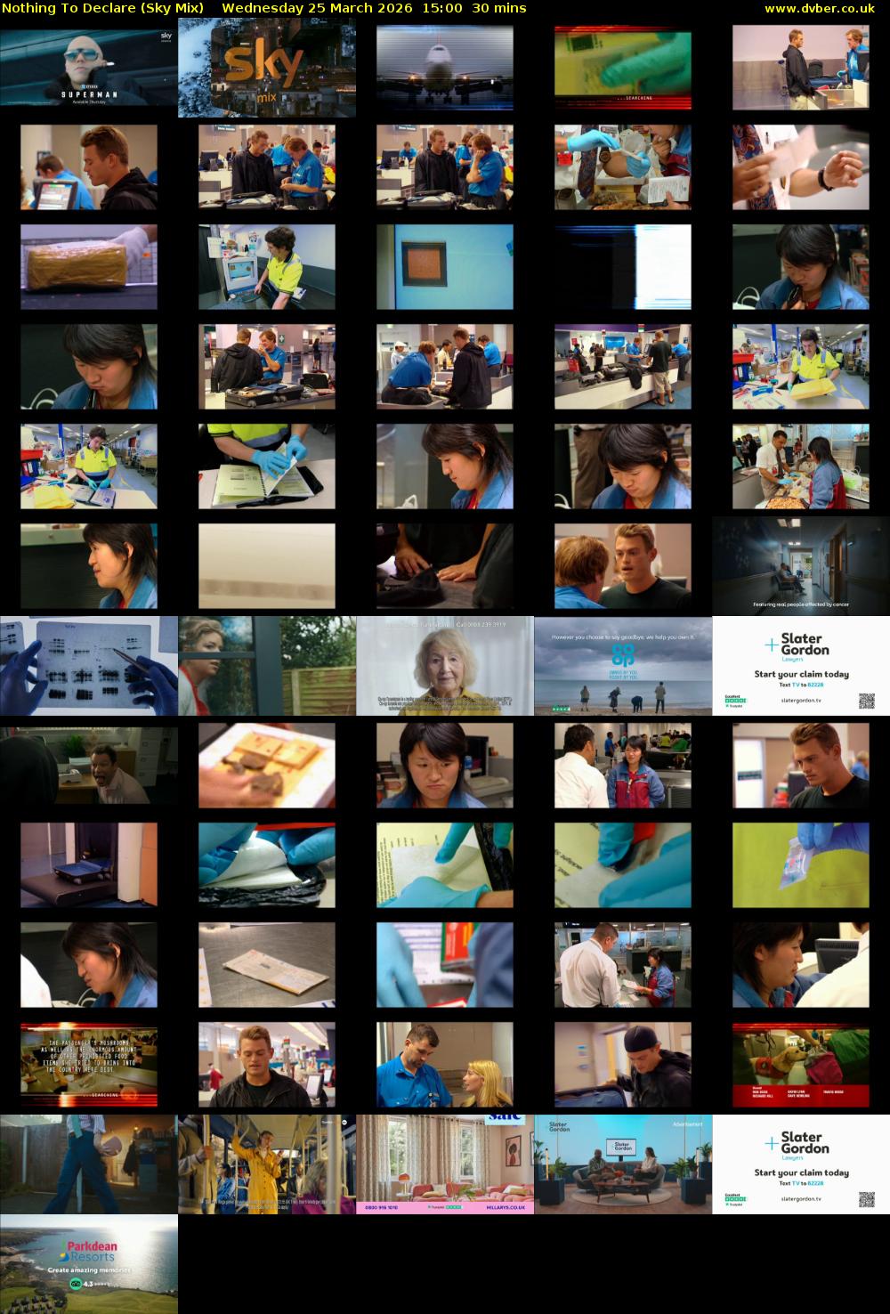 Nothing To Declare (Sky Mix) Wednesday 25 March 2026 15:00 - 15:30