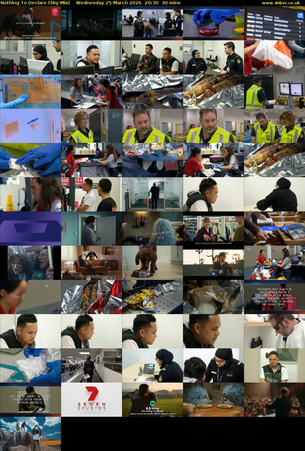 Nothing To Declare (Sky Mix) Wednesday 25 March 2026 20:30 - 21:00