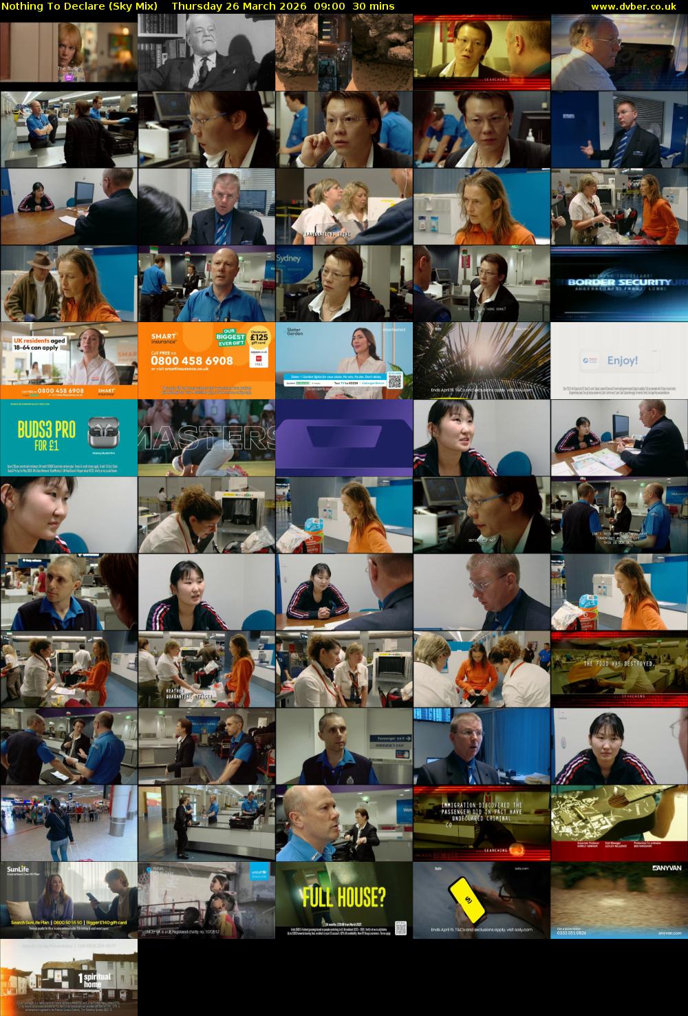 Nothing To Declare (Sky Mix) Thursday 26 March 2026 09:00 - 09:30