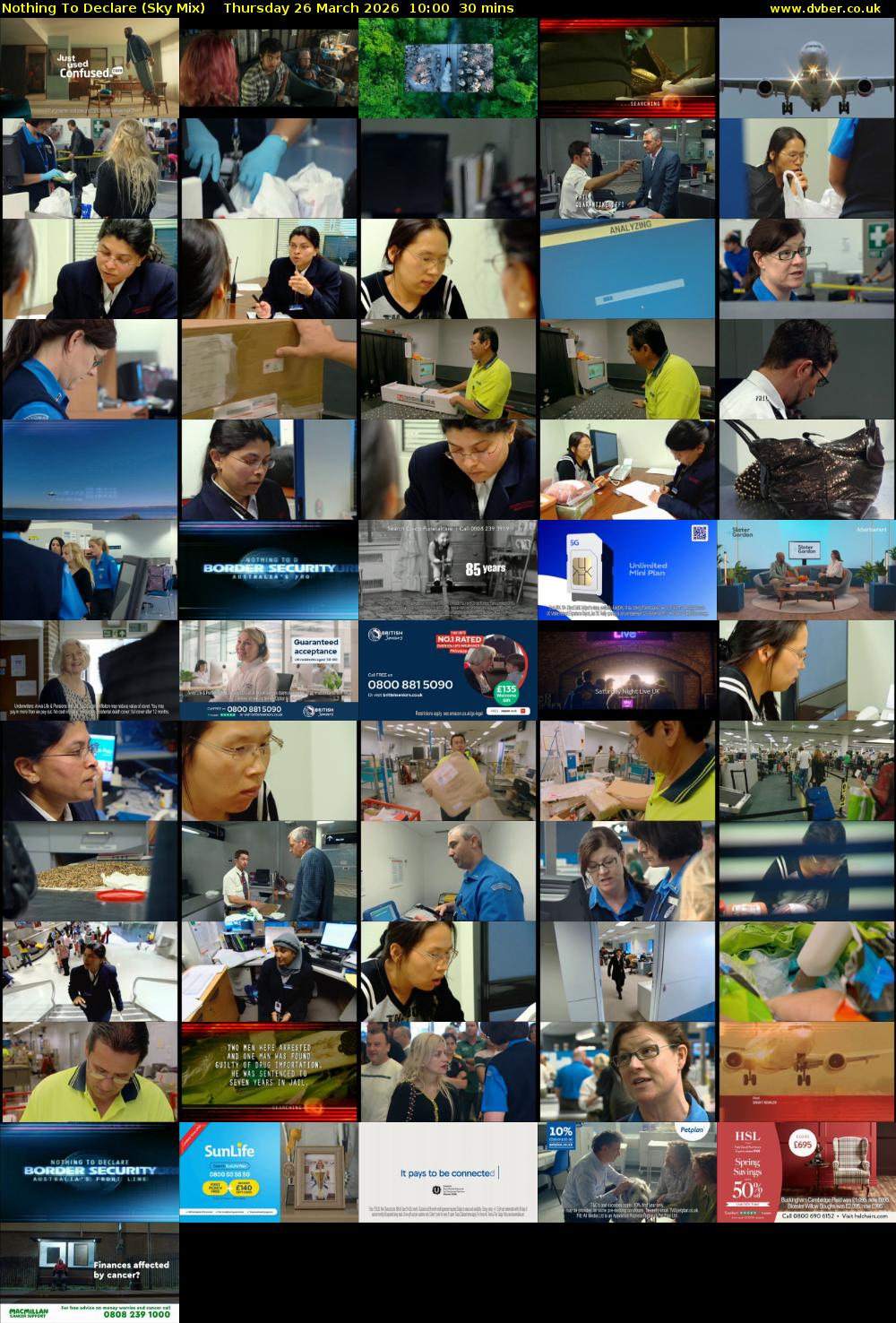 Nothing To Declare (Sky Mix) Thursday 26 March 2026 10:00 - 10:30