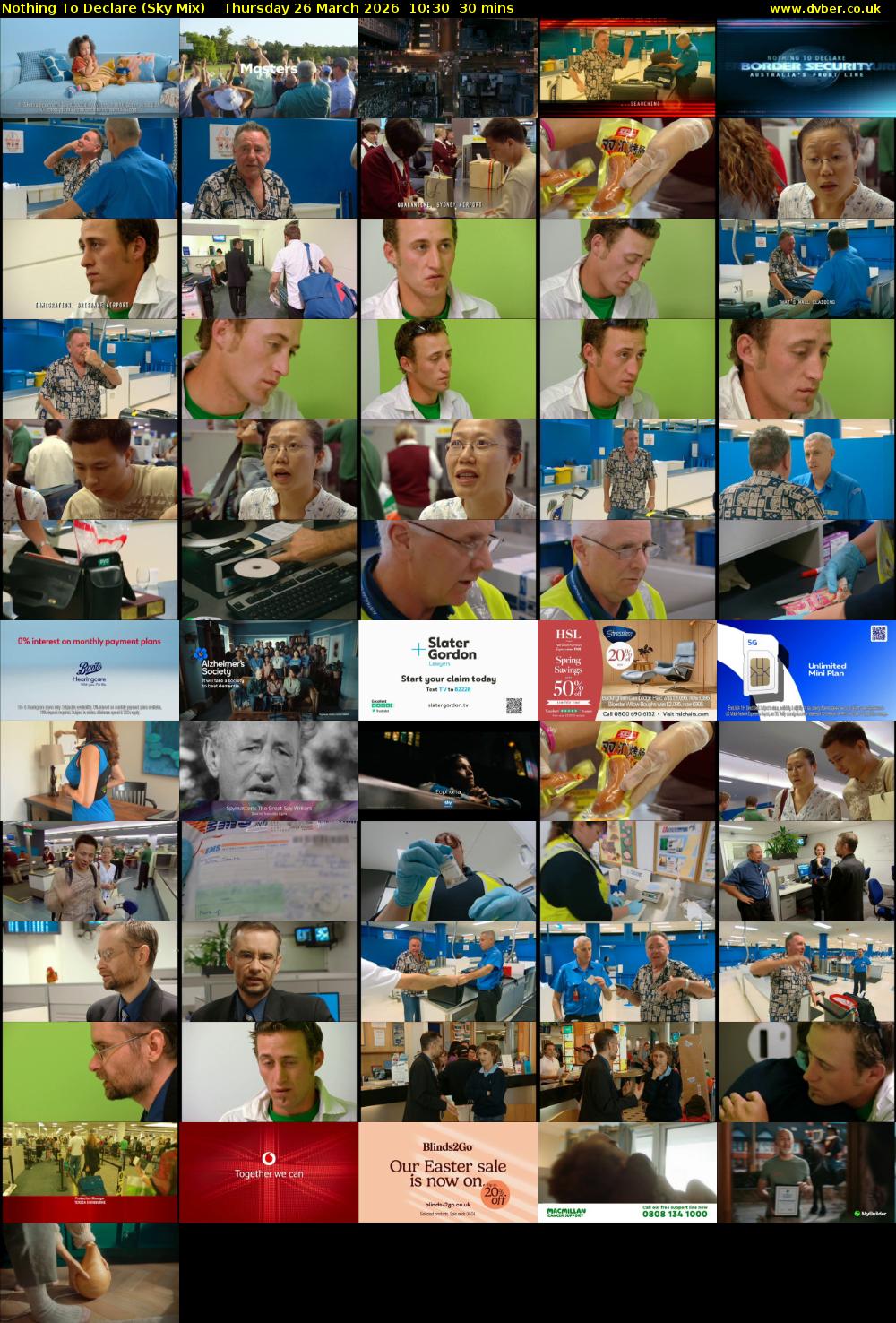 Nothing To Declare (Sky Mix) Thursday 26 March 2026 10:30 - 11:00