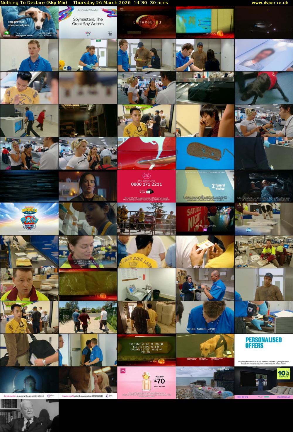 Nothing To Declare (Sky Mix) Thursday 26 March 2026 14:30 - 15:00