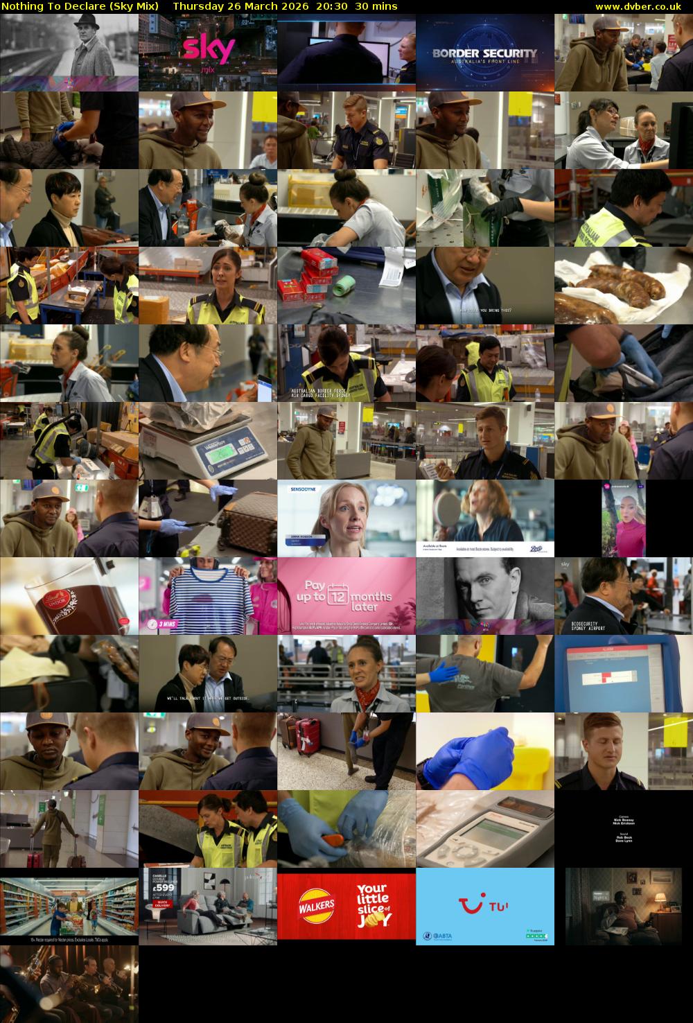 Nothing To Declare (Sky Mix) Thursday 26 March 2026 20:30 - 21:00