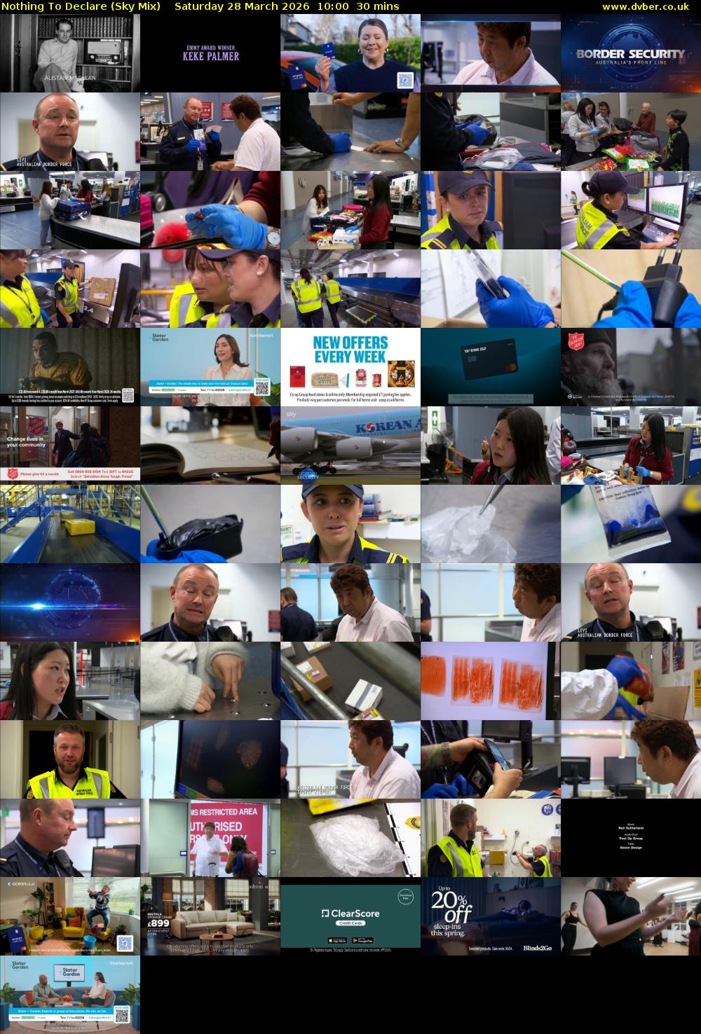 Nothing To Declare (Sky Mix) Saturday 28 March 2026 10:00 - 10:30