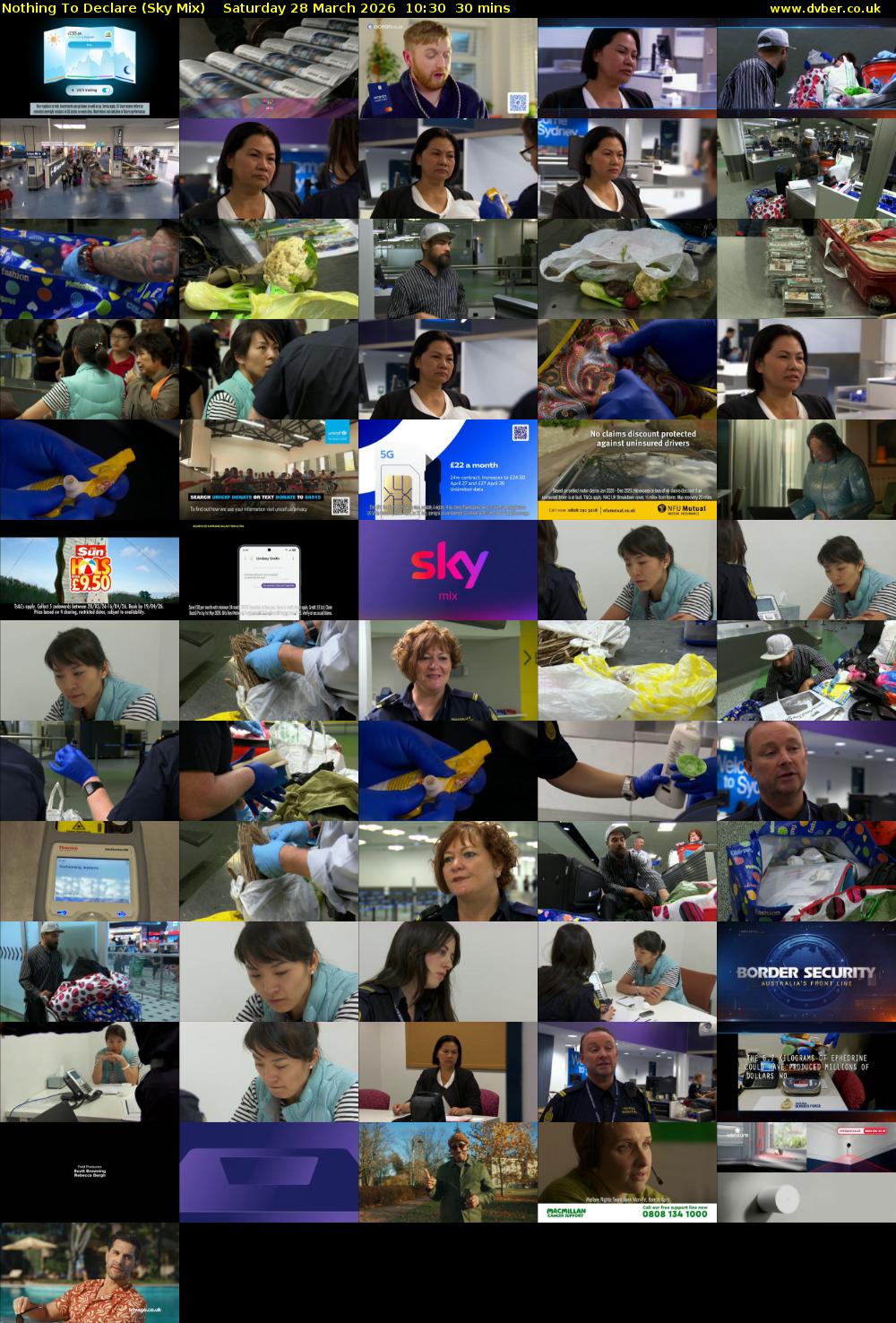 Nothing To Declare (Sky Mix) Saturday 28 March 2026 10:30 - 11:00