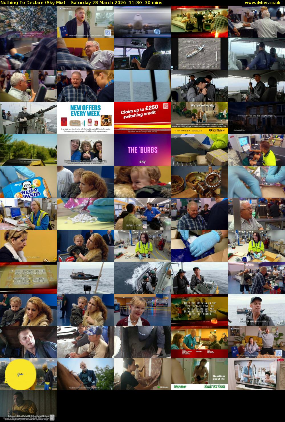 Nothing To Declare (Sky Mix) Saturday 28 March 2026 11:30 - 12:00