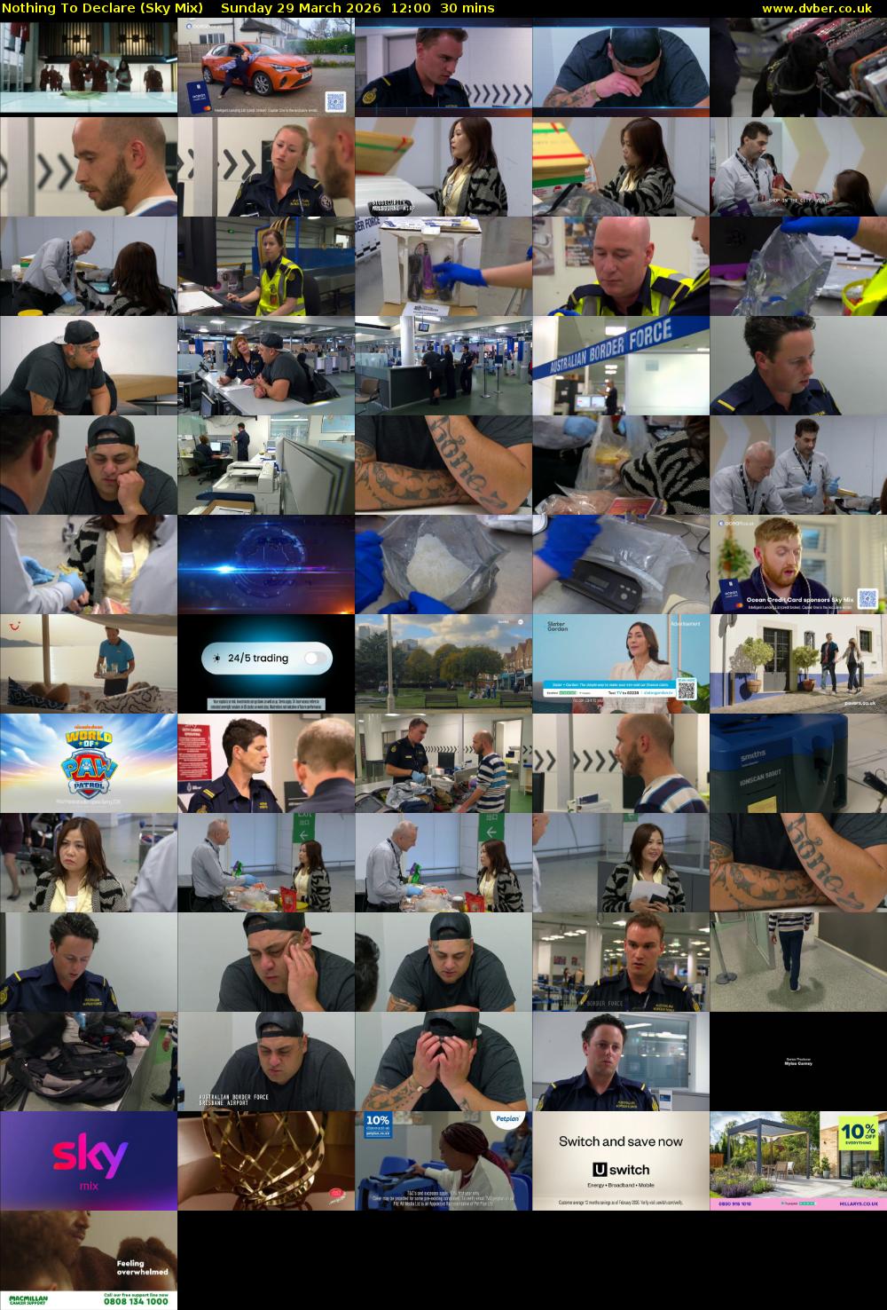 Nothing To Declare (Sky Mix) Sunday 29 March 2026 12:00 - 12:30