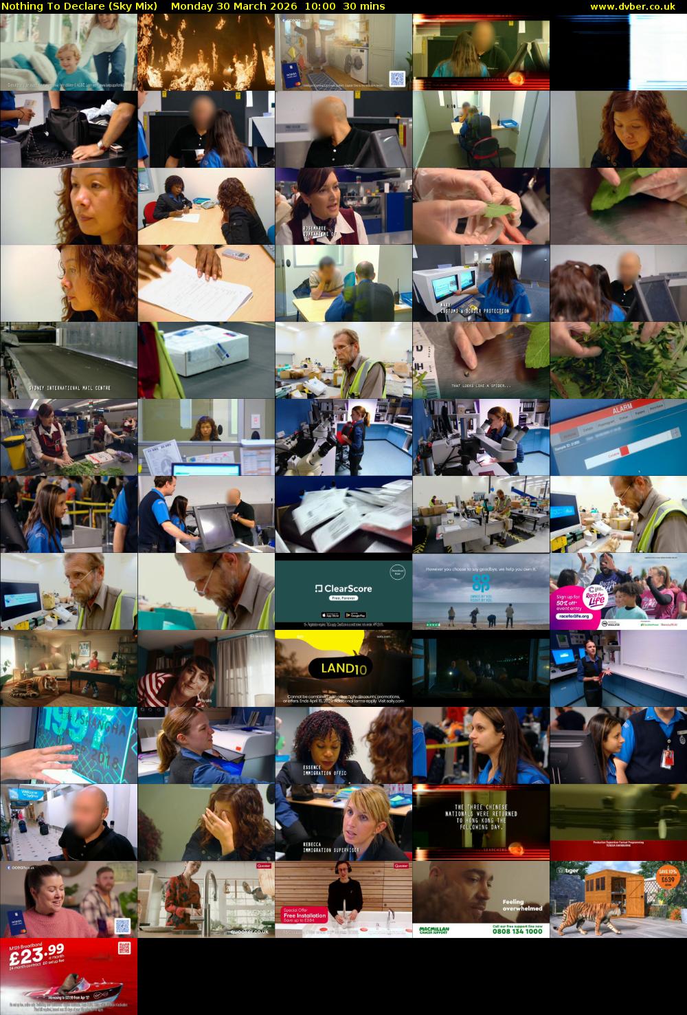 Nothing To Declare (Sky Mix) Monday 30 March 2026 10:00 - 10:30