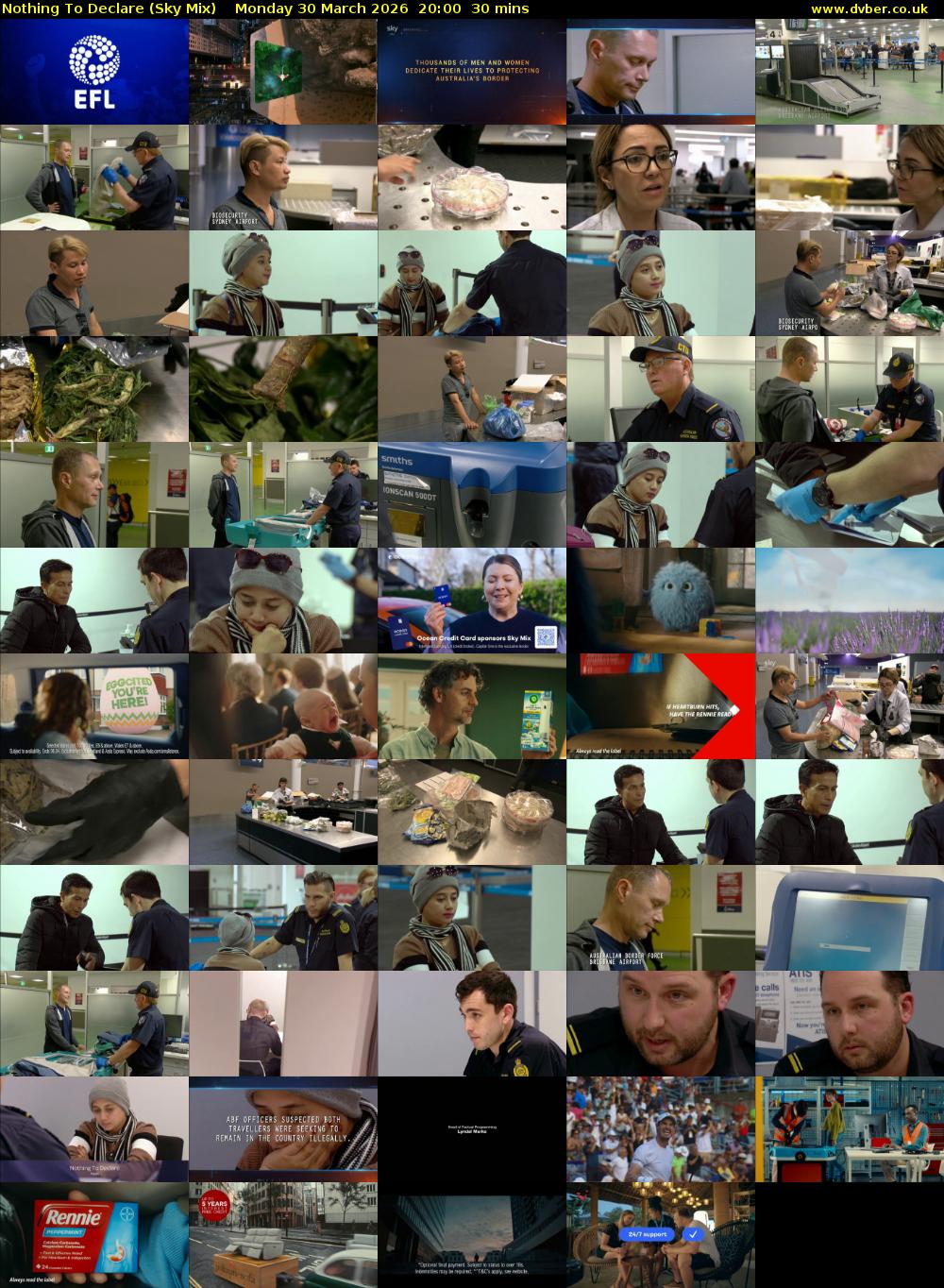 Nothing To Declare (Sky Mix) Monday 30 March 2026 20:00 - 20:30