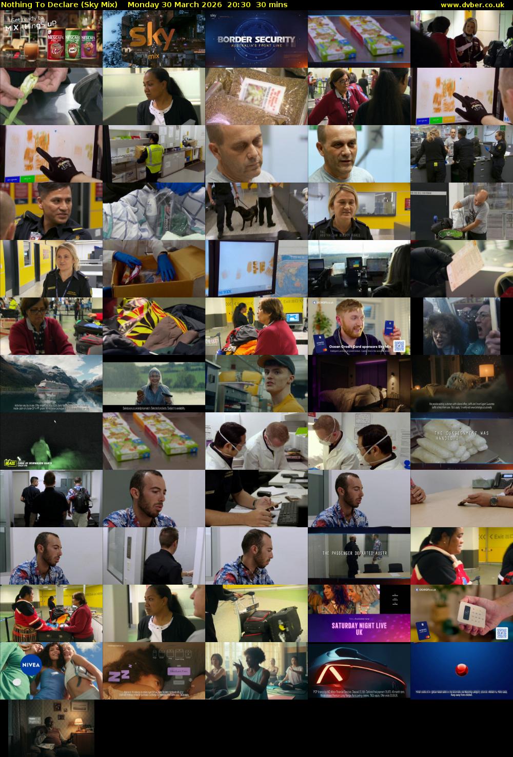 Nothing To Declare (Sky Mix) Monday 30 March 2026 20:30 - 21:00