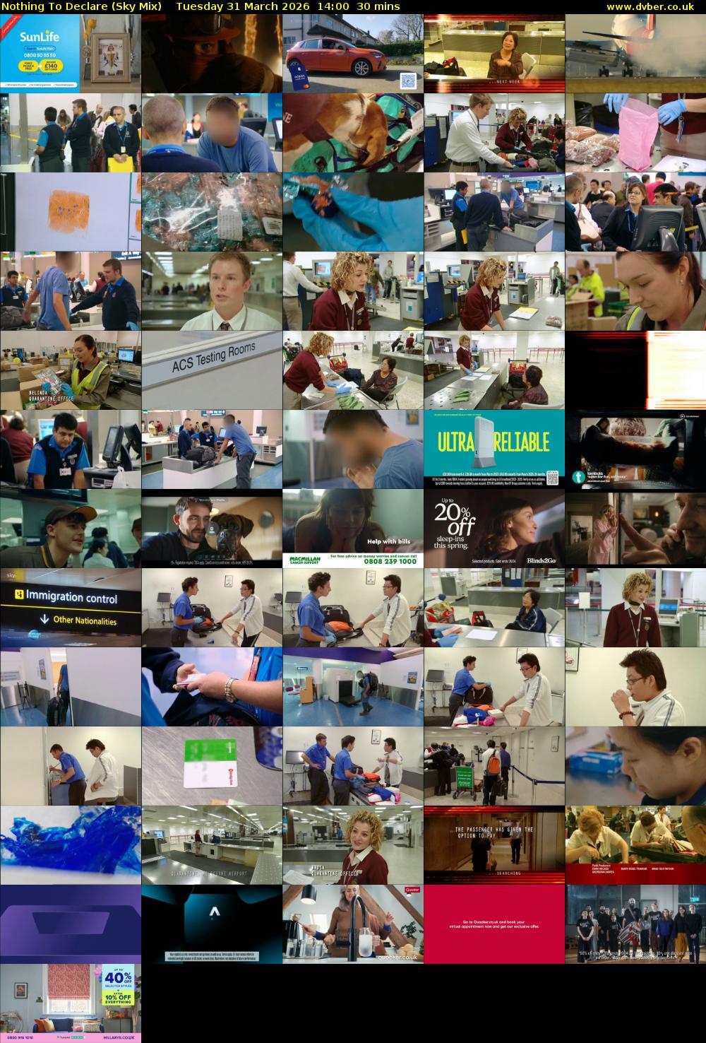 Nothing To Declare (Sky Mix) Tuesday 31 March 2026 14:00 - 14:30