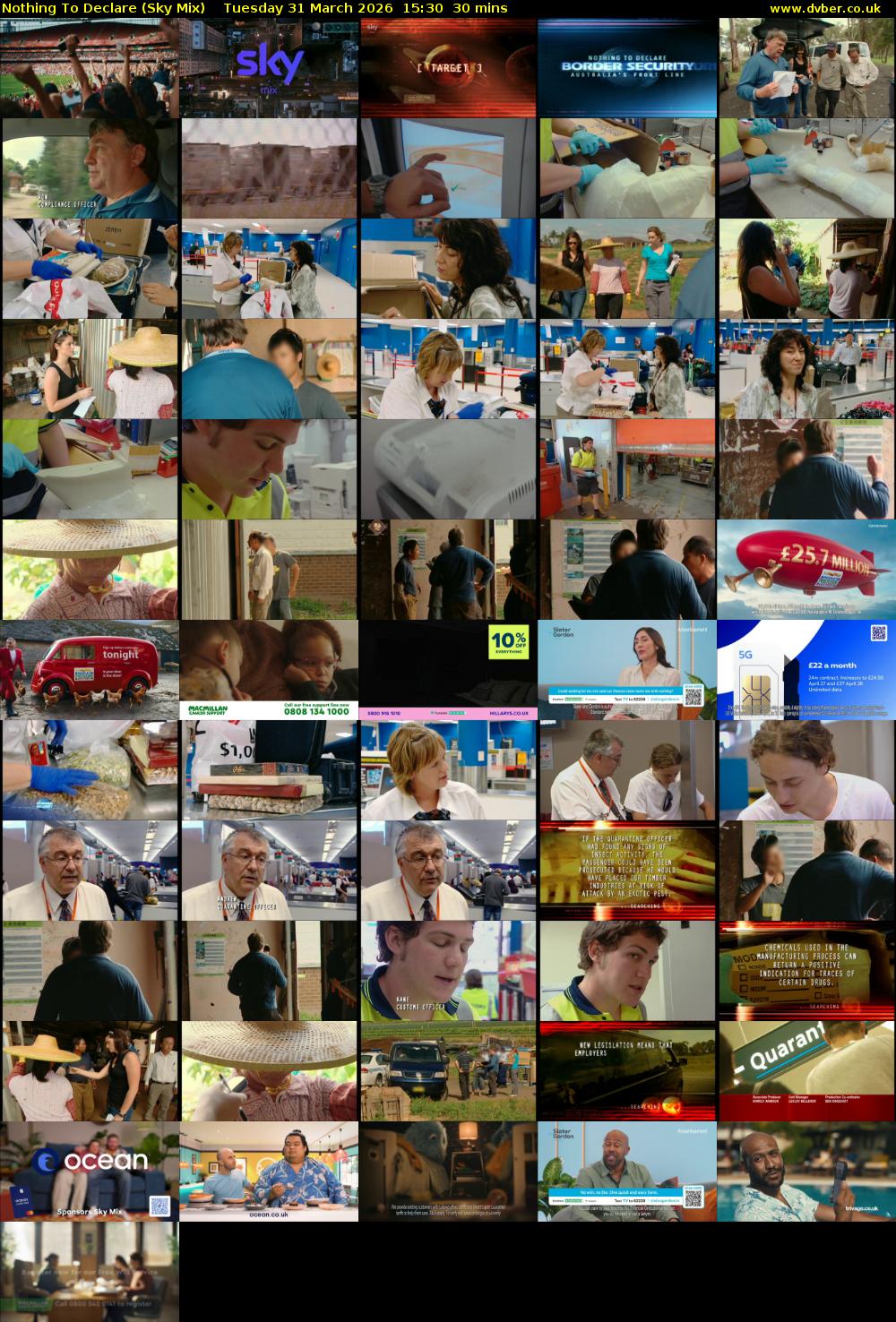 Nothing To Declare (Sky Mix) Tuesday 31 March 2026 15:30 - 16:00