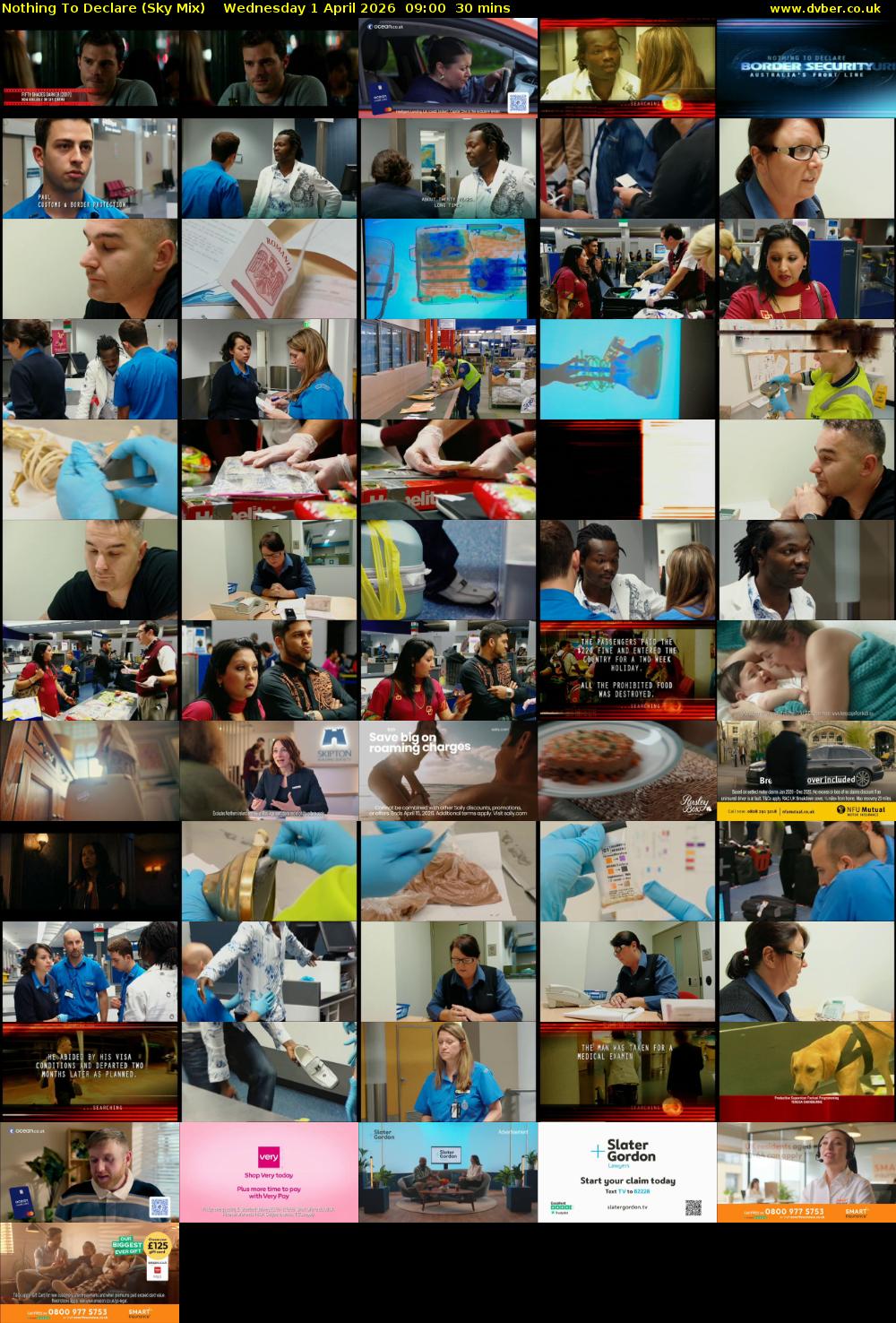 Nothing To Declare (Sky Mix) Wednesday 1 April 2026 09:00 - 09:30