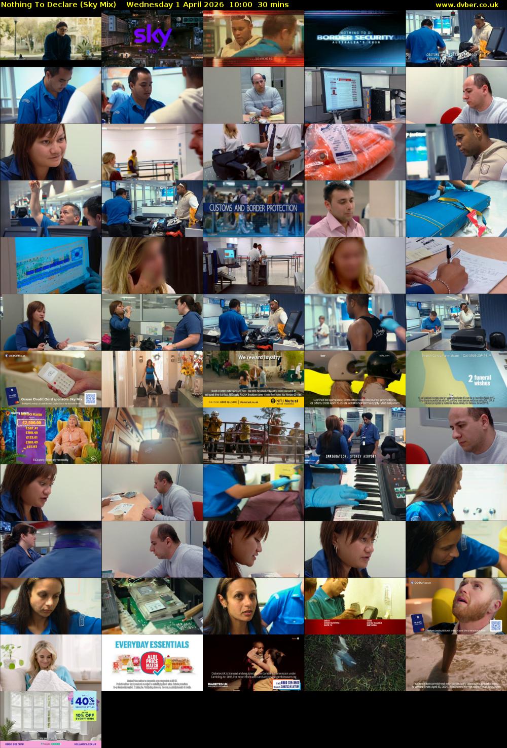 Nothing To Declare (Sky Mix) Wednesday 1 April 2026 10:00 - 10:30