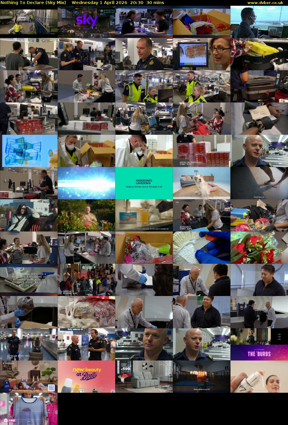 Nothing To Declare (Sky Mix) Wednesday 1 April 2026 20:30 - 21:00