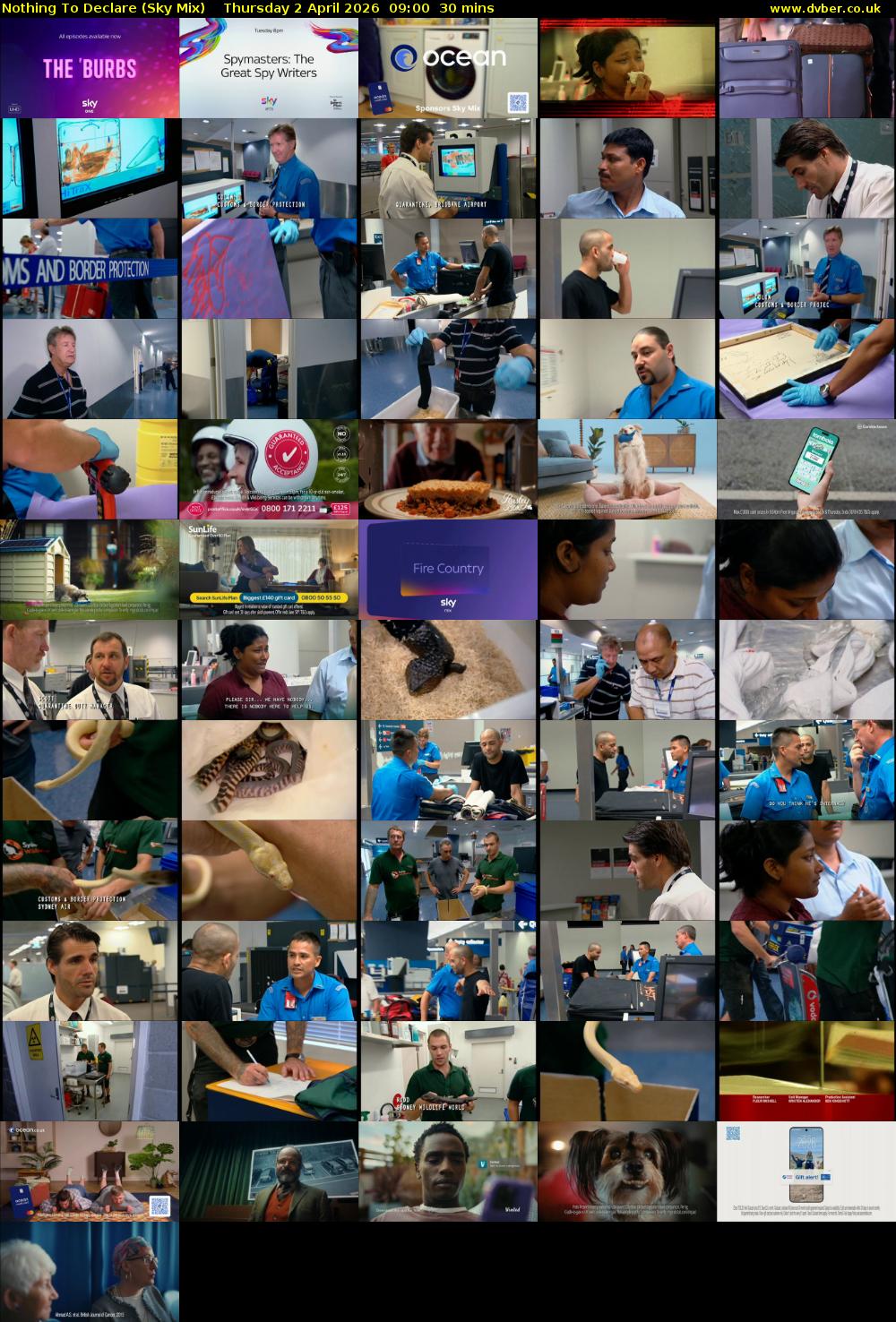 Nothing To Declare (Sky Mix) Thursday 2 April 2026 09:00 - 09:30