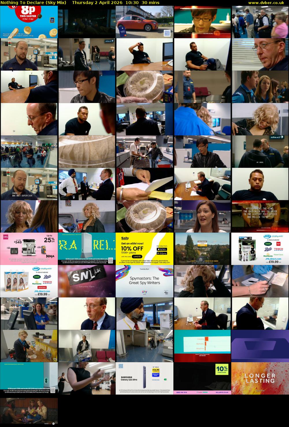 Nothing To Declare (Sky Mix) Thursday 2 April 2026 10:30 - 11:00