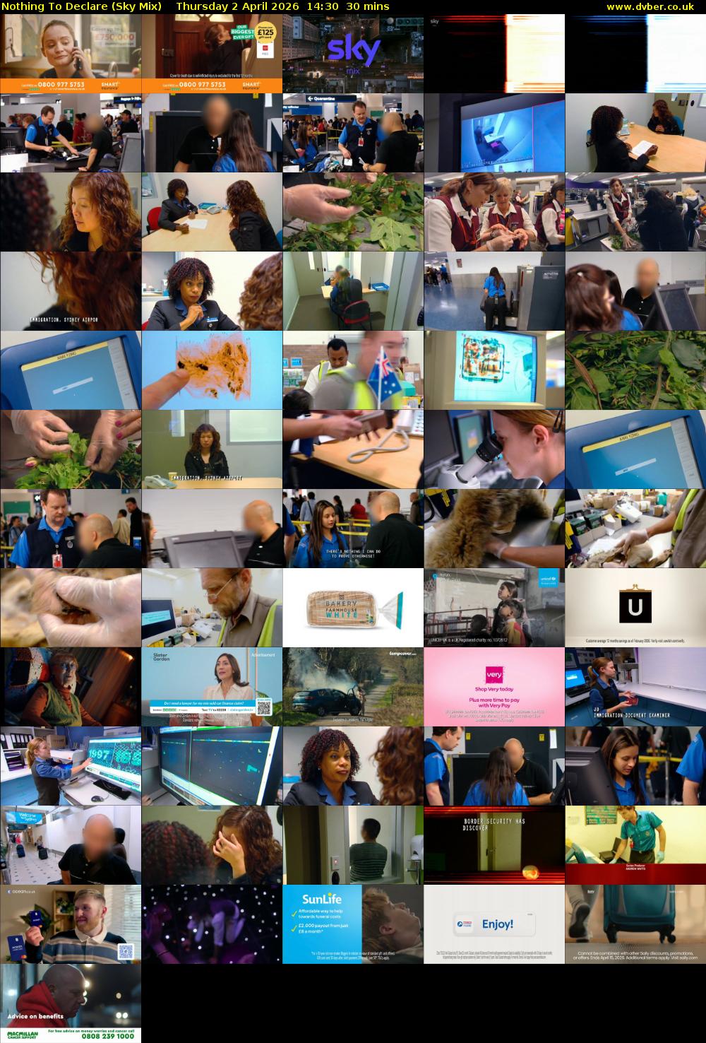 Nothing To Declare (Sky Mix) Thursday 2 April 2026 14:30 - 15:00