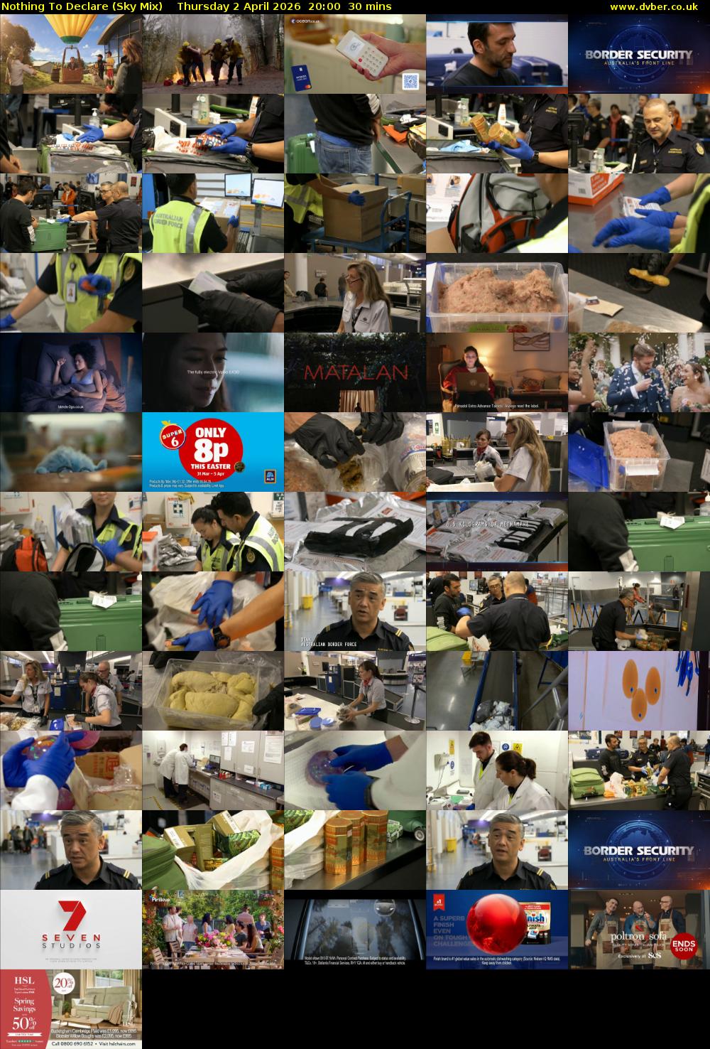 Nothing To Declare (Sky Mix) Thursday 2 April 2026 20:00 - 20:30