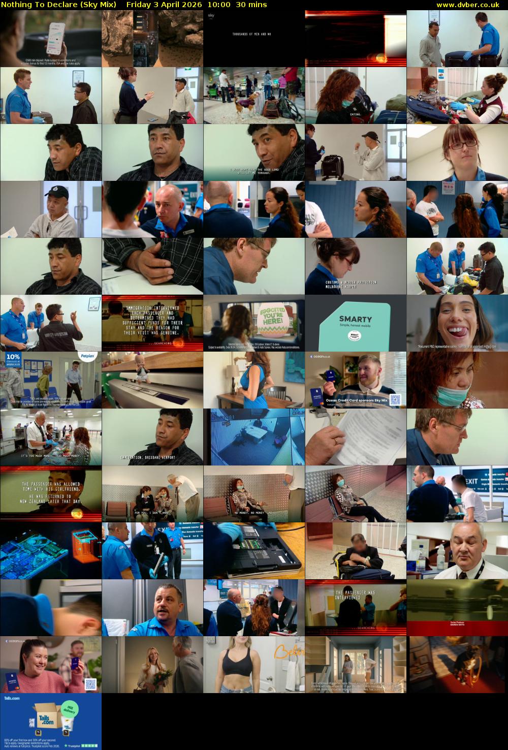 Nothing To Declare (Sky Mix) Friday 3 April 2026 10:00 - 10:30