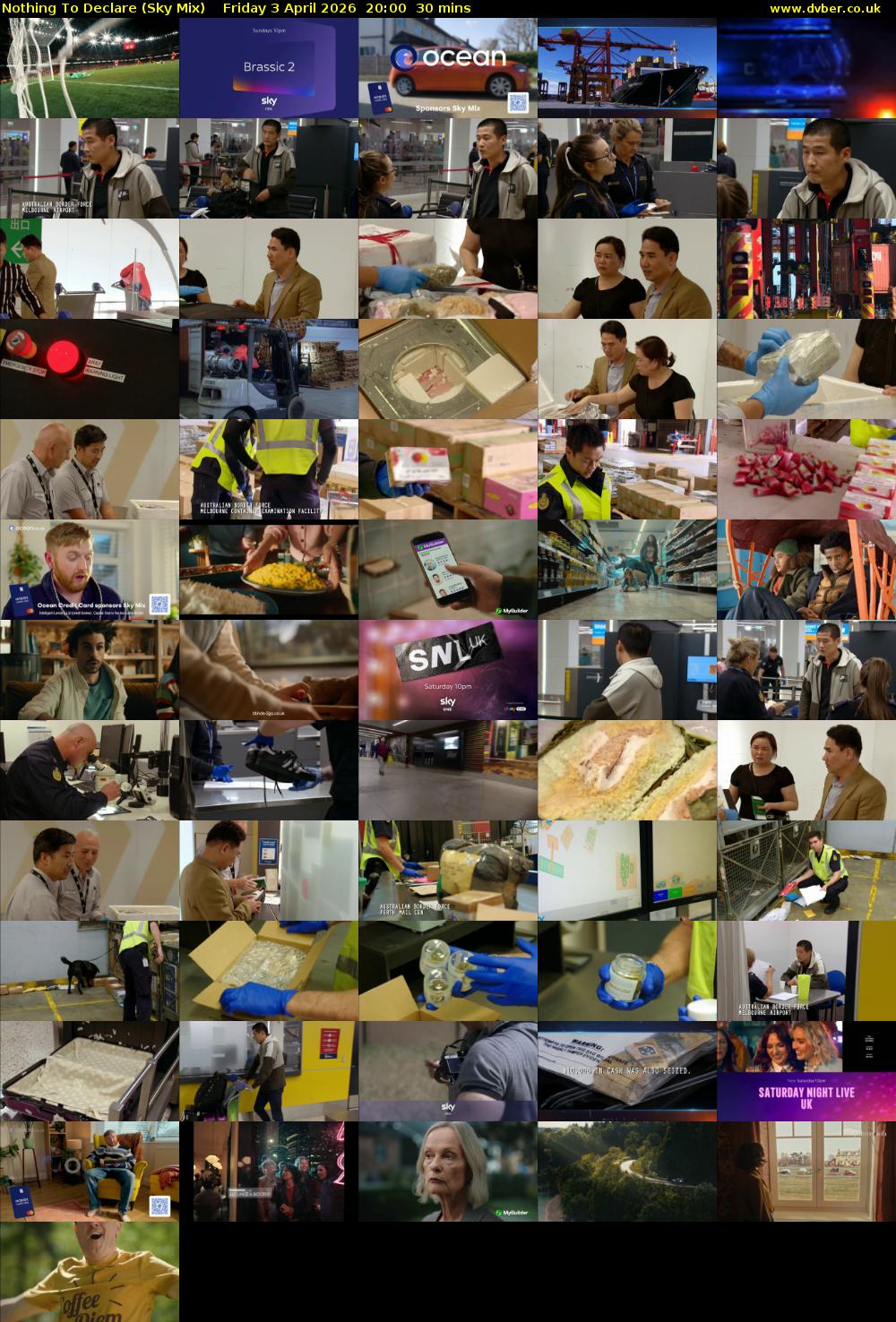 Nothing To Declare (Sky Mix) Friday 3 April 2026 20:00 - 20:30