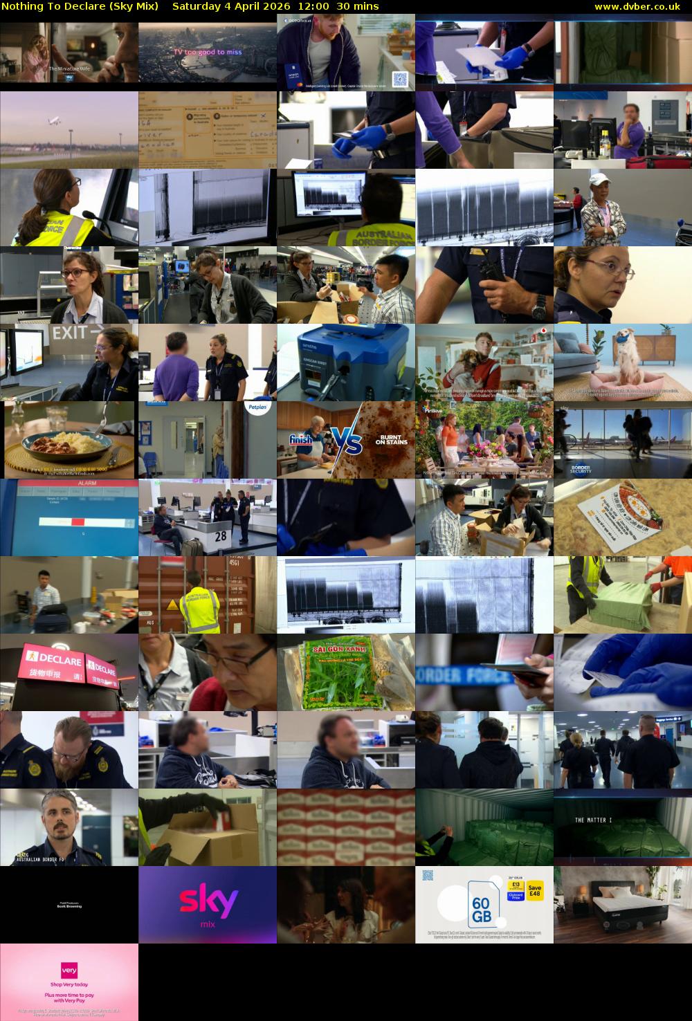 Nothing To Declare (Sky Mix) Saturday 4 April 2026 12:00 - 12:30