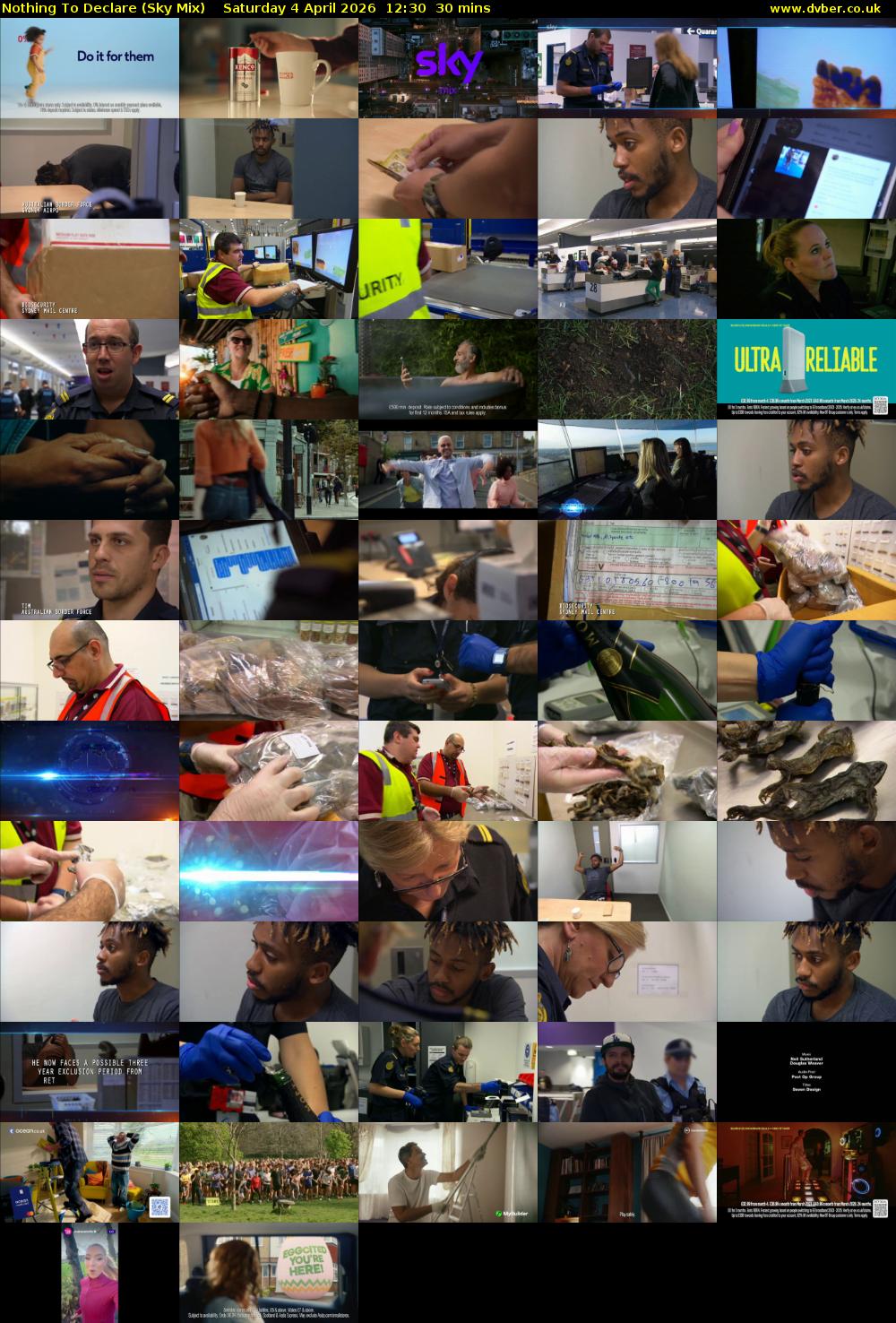 Nothing To Declare (Sky Mix) Saturday 4 April 2026 12:30 - 13:00