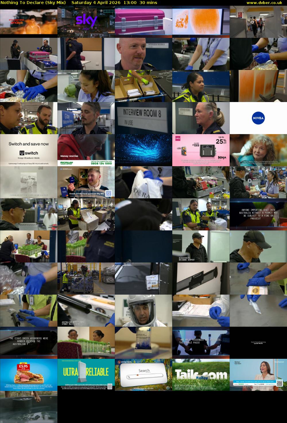 Nothing To Declare (Sky Mix) Saturday 4 April 2026 13:00 - 13:30