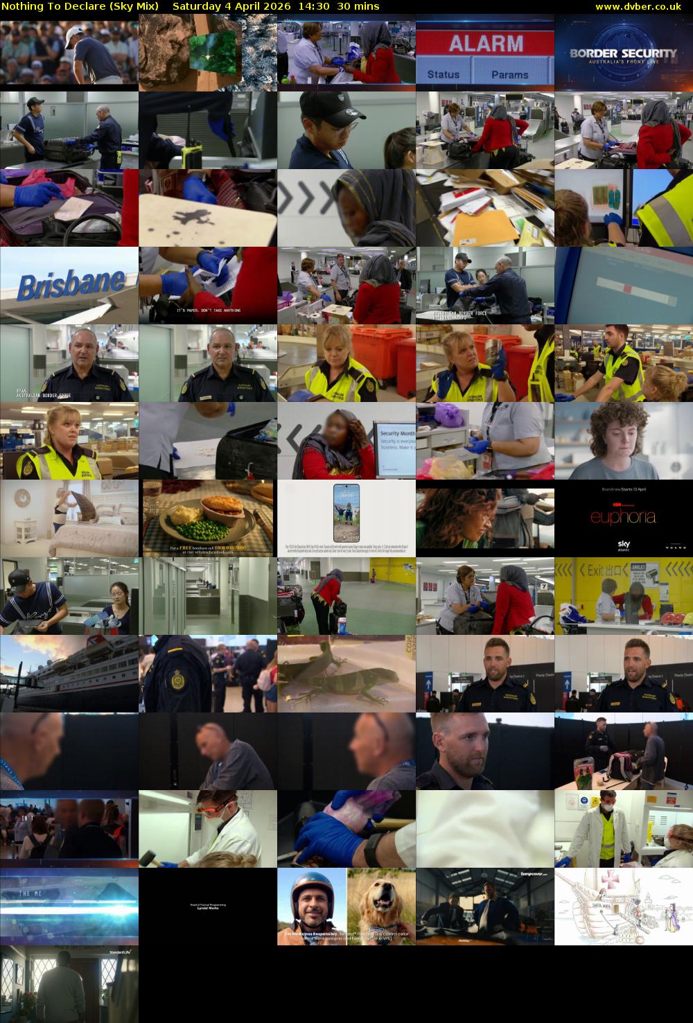 Nothing To Declare (Sky Mix) Saturday 4 April 2026 14:30 - 15:00