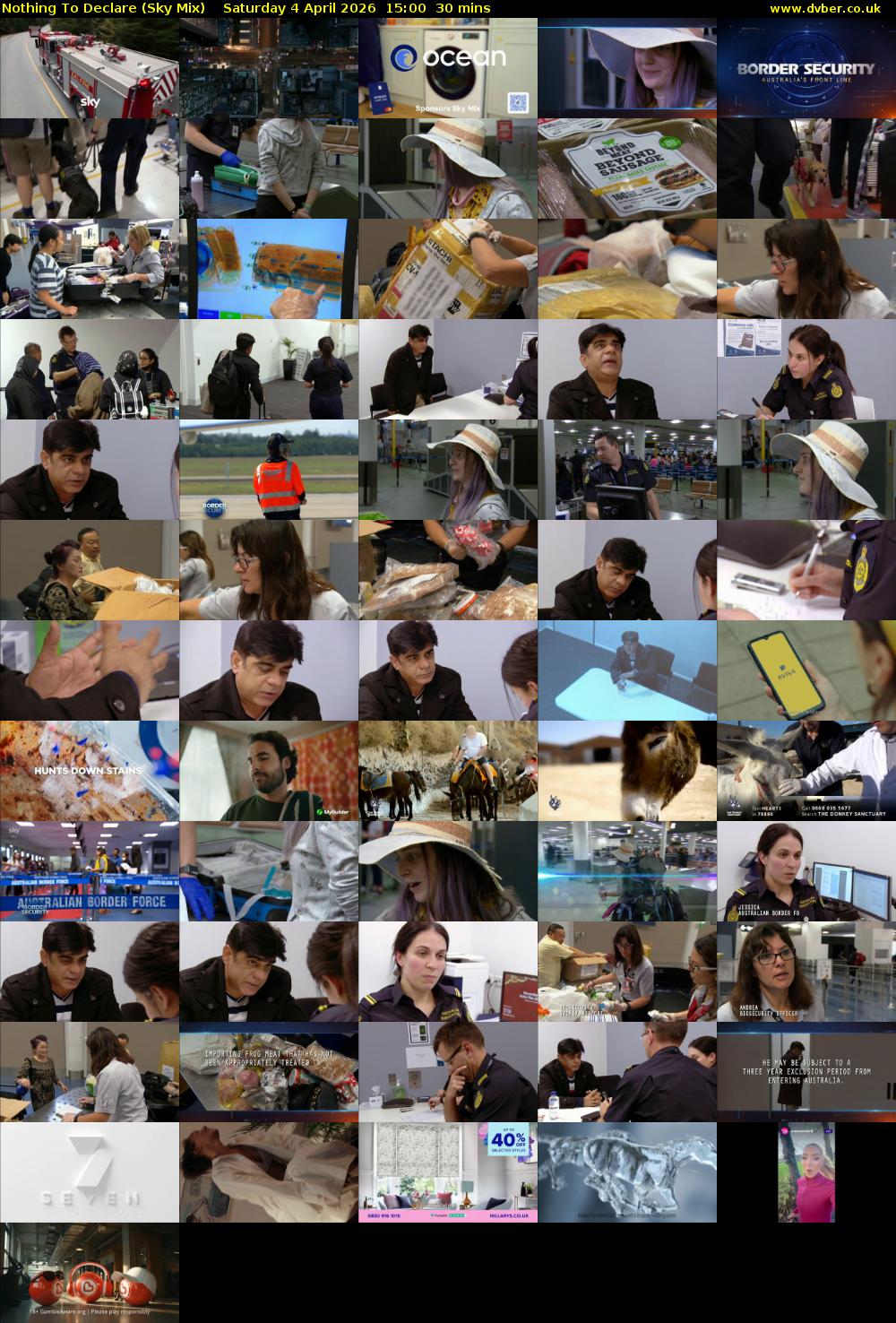 Nothing To Declare (Sky Mix) Saturday 4 April 2026 15:00 - 15:30