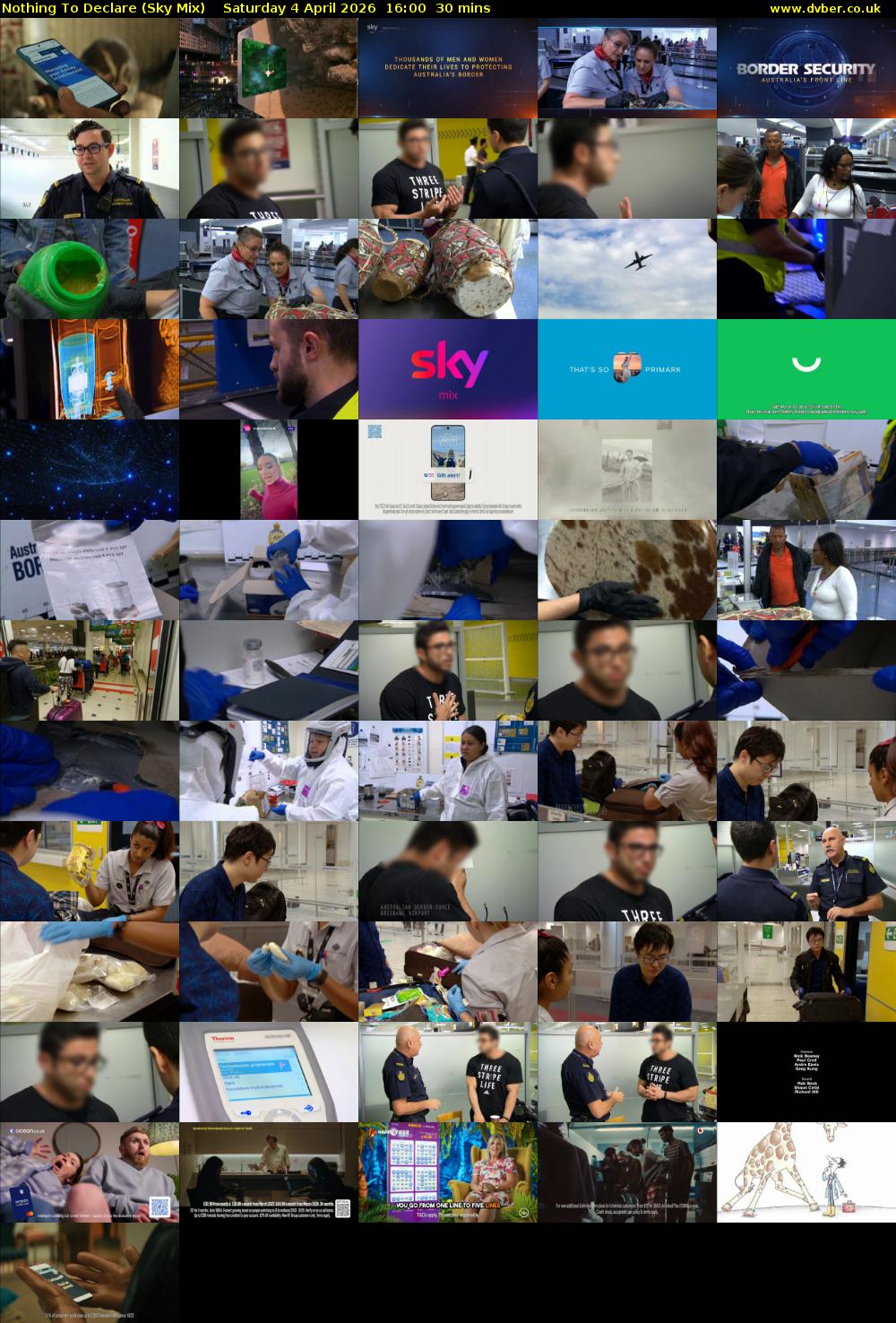 Nothing To Declare (Sky Mix) Saturday 4 April 2026 16:00 - 16:30