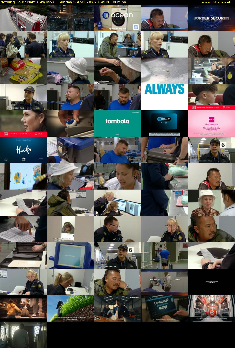 Nothing To Declare (Sky Mix) Sunday 5 April 2026 09:00 - 09:30