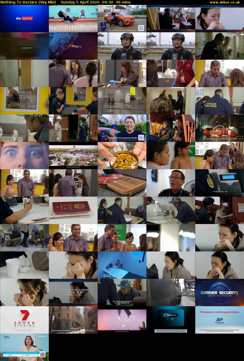 Nothing To Declare (Sky Mix) Sunday 5 April 2026 09:30 - 10:00