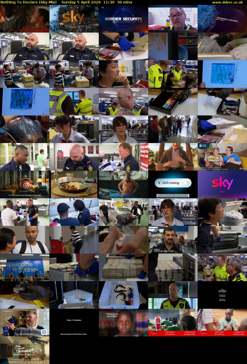 Nothing To Declare (Sky Mix) Sunday 5 April 2026 11:30 - 12:00