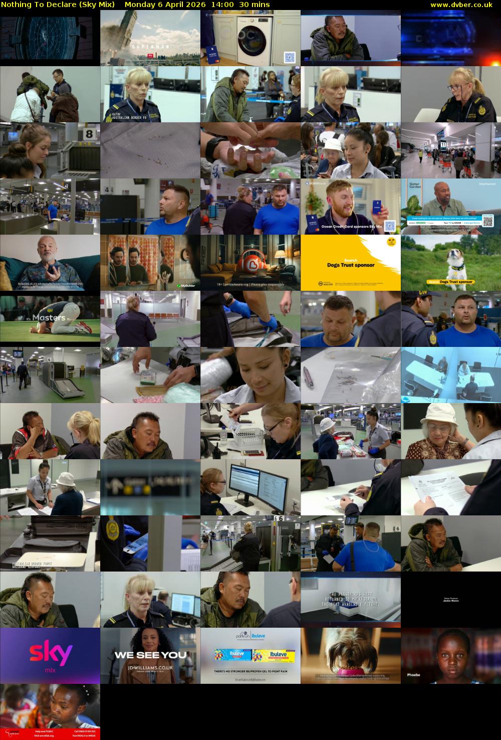 Nothing To Declare (Sky Mix) Monday 6 April 2026 14:00 - 14:30