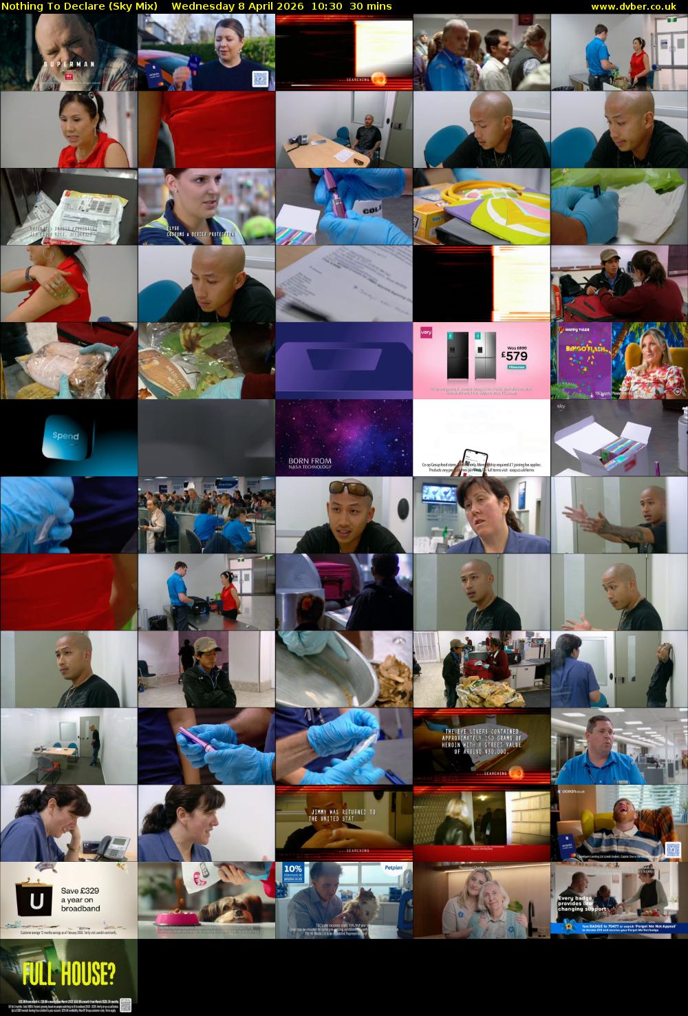 Nothing To Declare (Sky Mix) Wednesday 8 April 2026 10:30 - 11:00