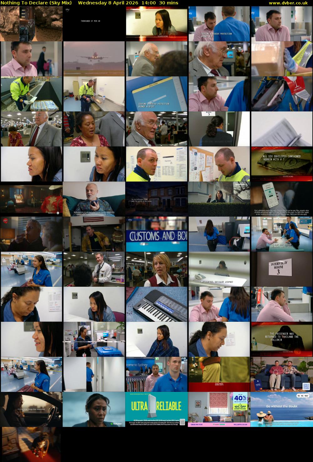 Nothing To Declare (Sky Mix) Wednesday 8 April 2026 14:00 - 14:30