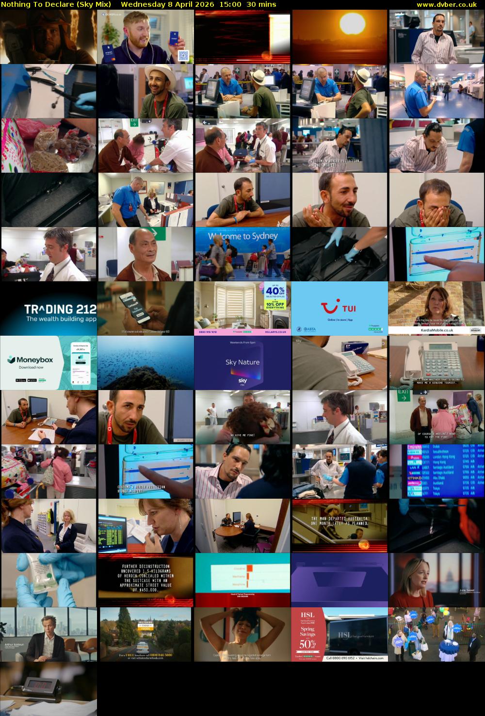 Nothing To Declare (Sky Mix) Wednesday 8 April 2026 15:00 - 15:30