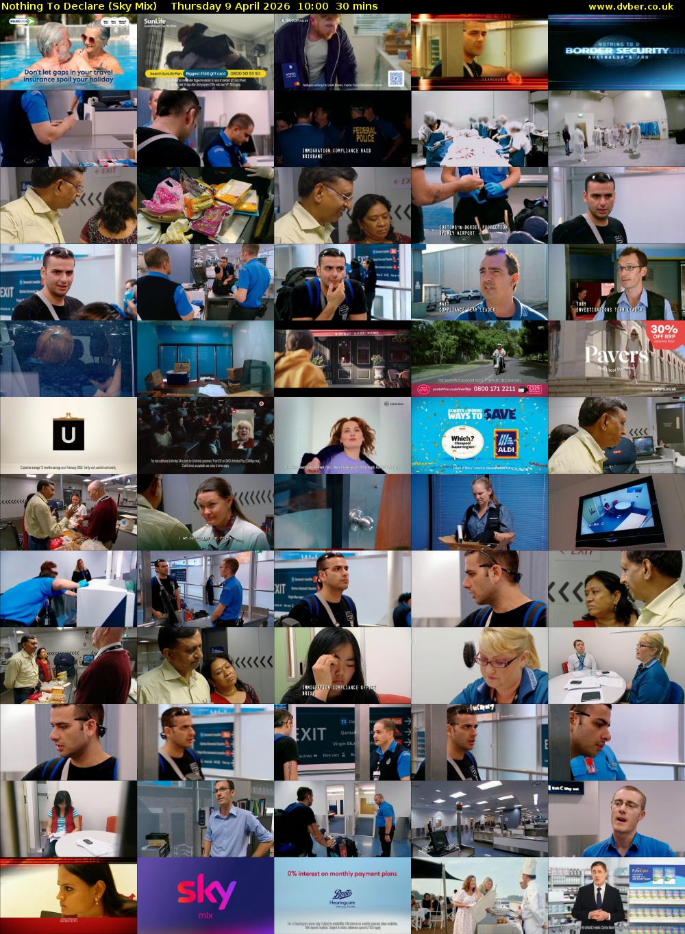 Nothing To Declare (Sky Mix) Thursday 9 April 2026 10:00 - 10:30