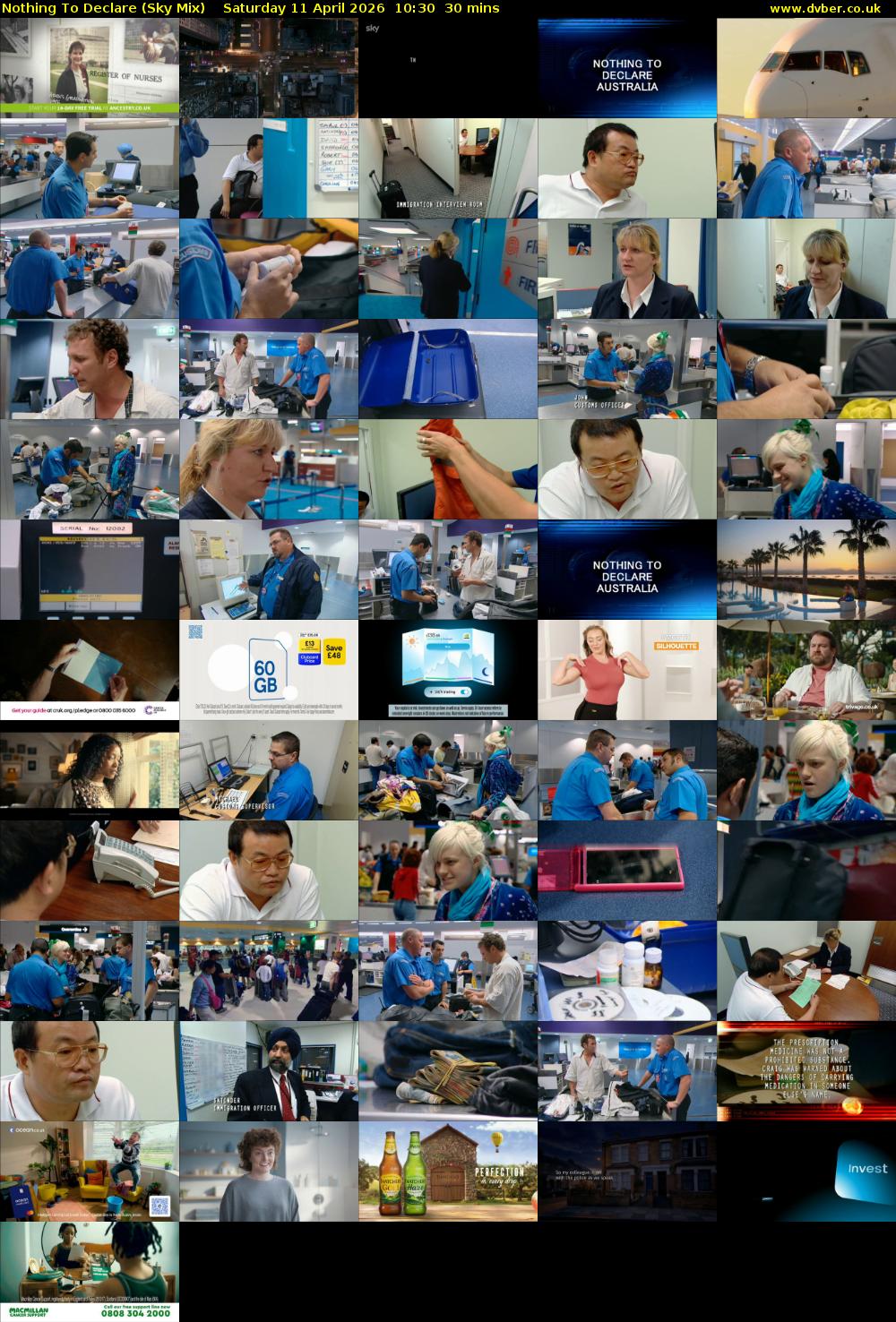 Nothing To Declare (Sky Mix) Saturday 11 April 2026 10:30 - 11:00