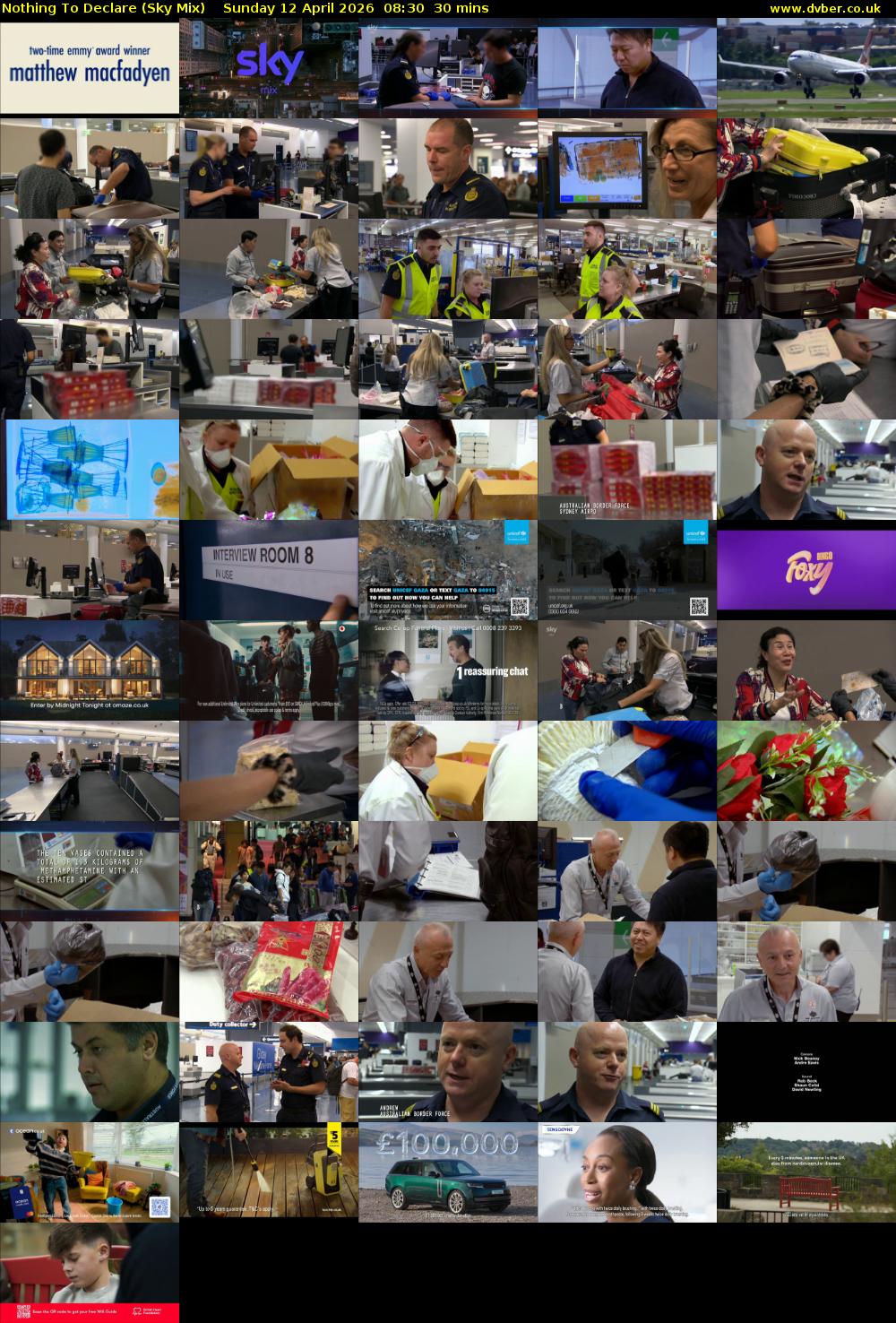 Nothing To Declare (Sky Mix) Sunday 12 April 2026 08:30 - 09:00
