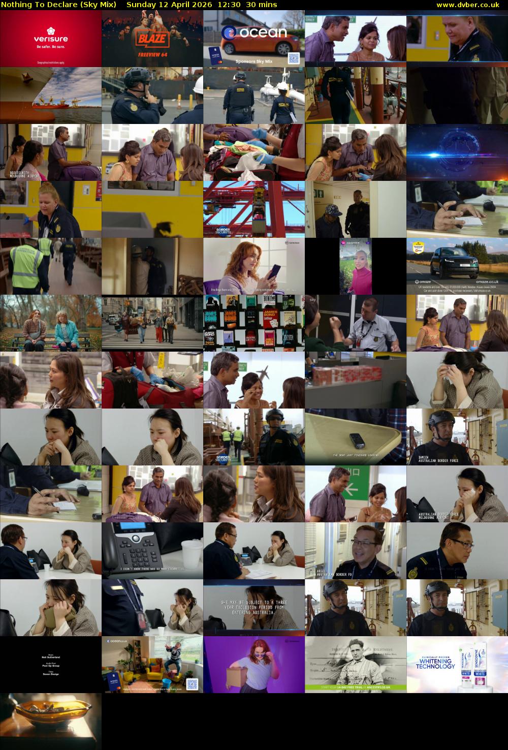 Nothing To Declare (Sky Mix) Sunday 12 April 2026 12:30 - 13:00