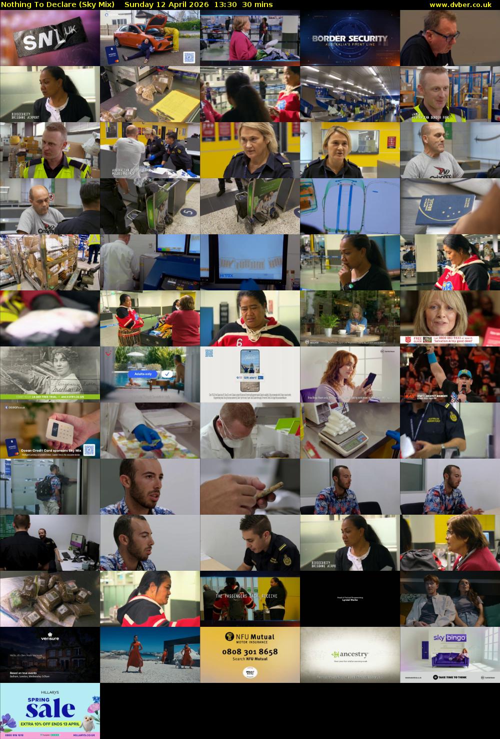 Nothing To Declare (Sky Mix) Sunday 12 April 2026 13:30 - 14:00