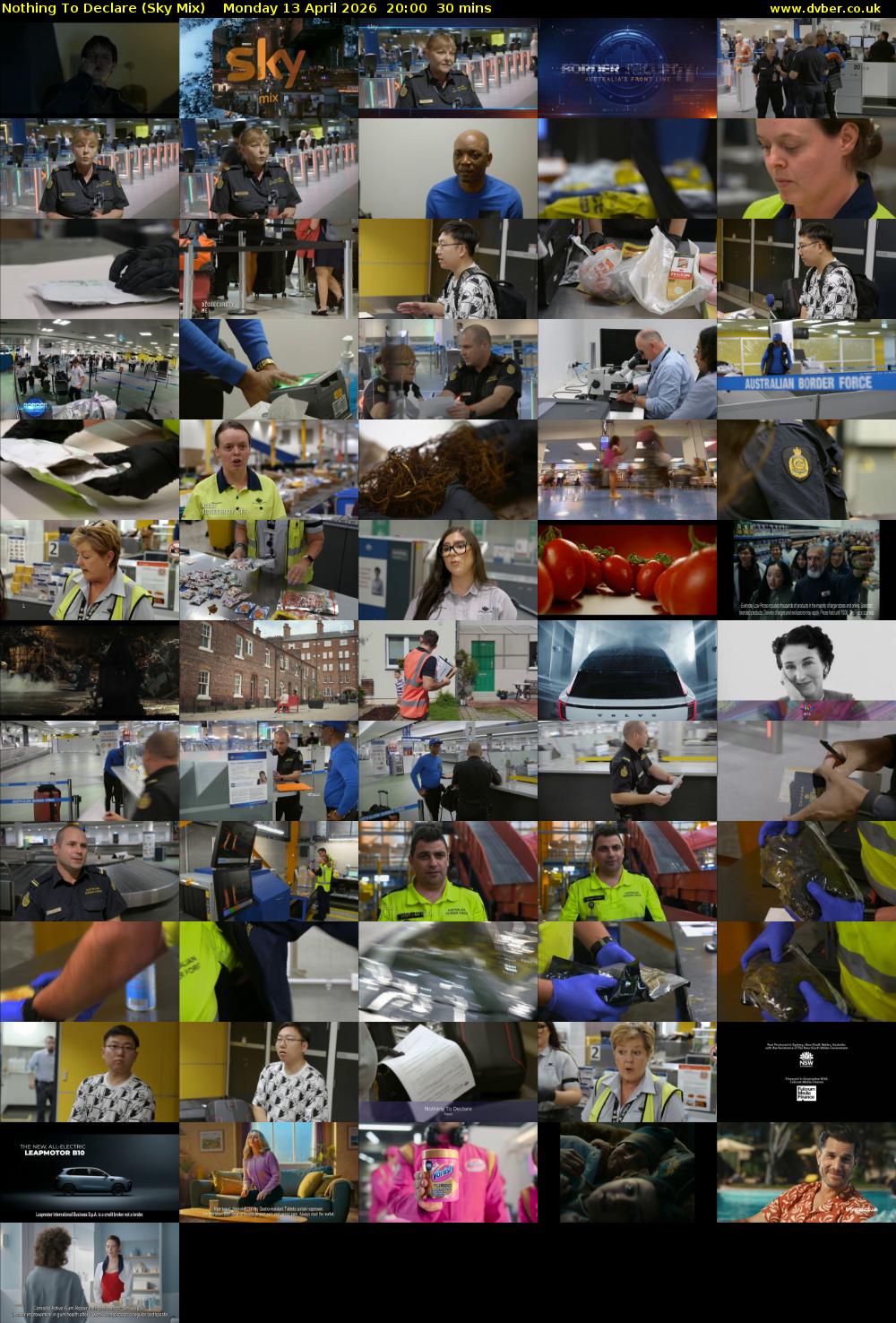 Nothing To Declare (Sky Mix) Monday 13 April 2026 20:00 - 20:30