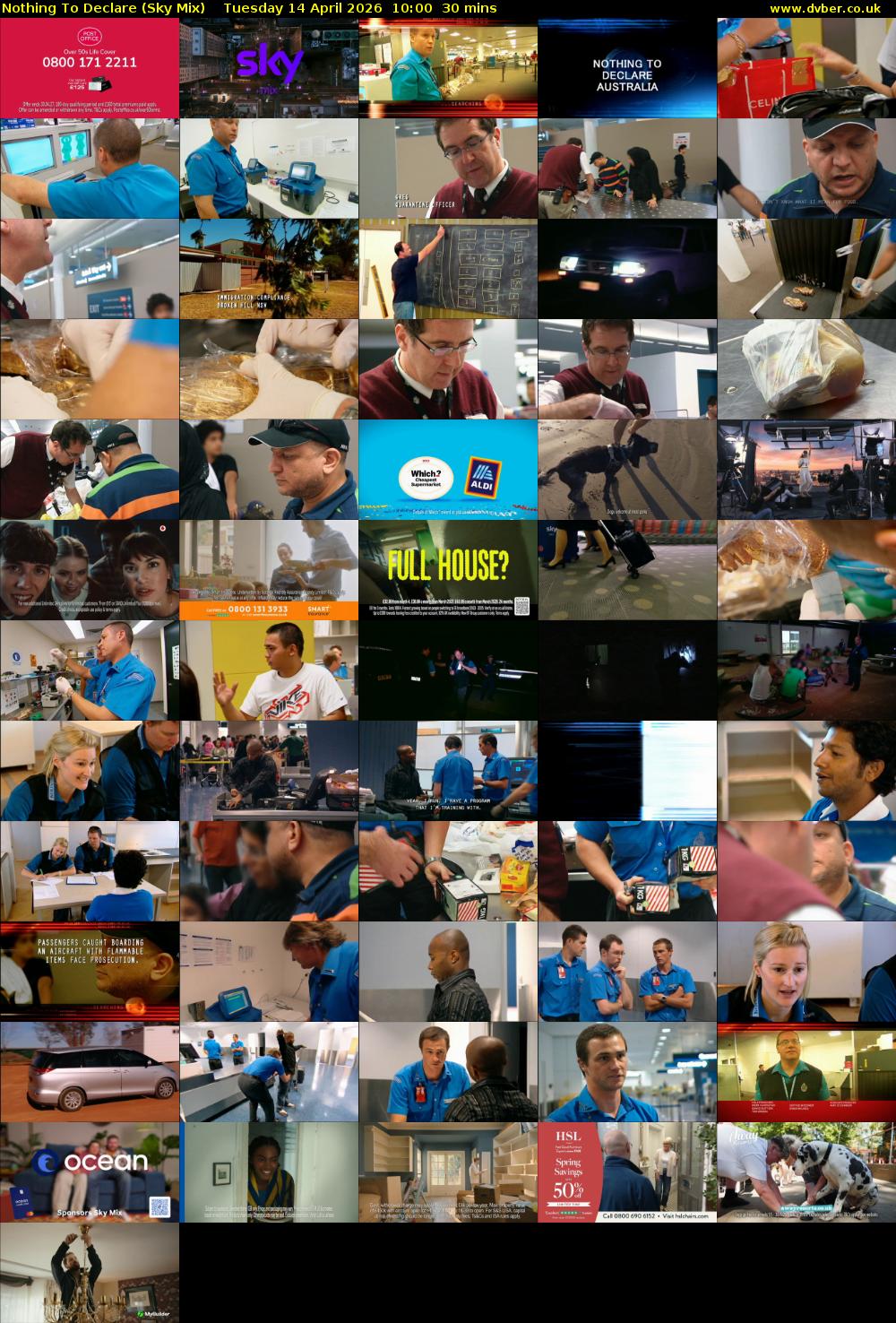 Nothing To Declare (Sky Mix) Tuesday 14 April 2026 10:00 - 10:30