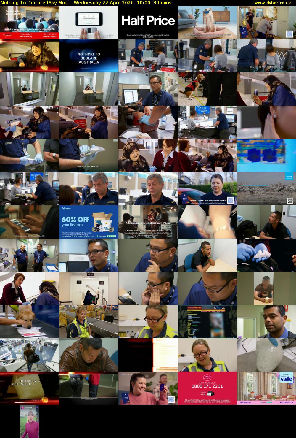 Nothing To Declare (Sky Mix) Wednesday 22 April 2026 10:00 - 10:30